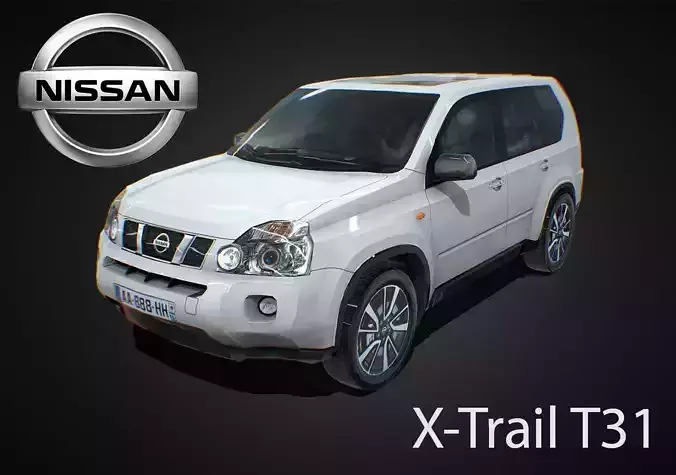 Nissan X-Trail 2007-2014 Low-poly 3D model