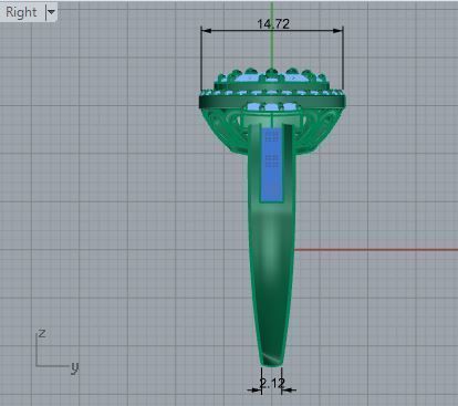 7-Stone bright diaond ring with small stones 3000 3D print model 3D print model_6