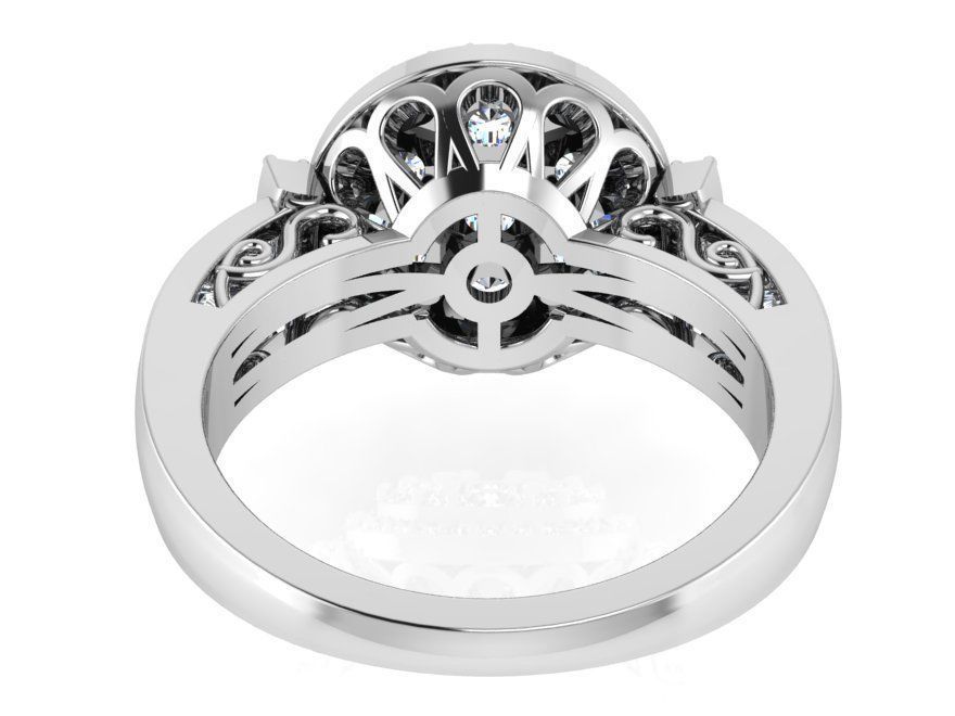 7-Stone bright diaond ring with small stones 3000 3D print model 3D print model_3