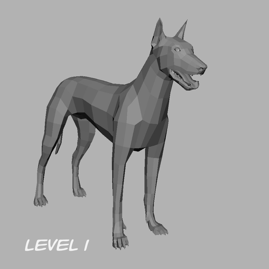 Doberman Model 3D model_14