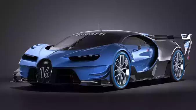 Bugatti Vision Gran Turismo Concept 2015 VRAY 3D model
