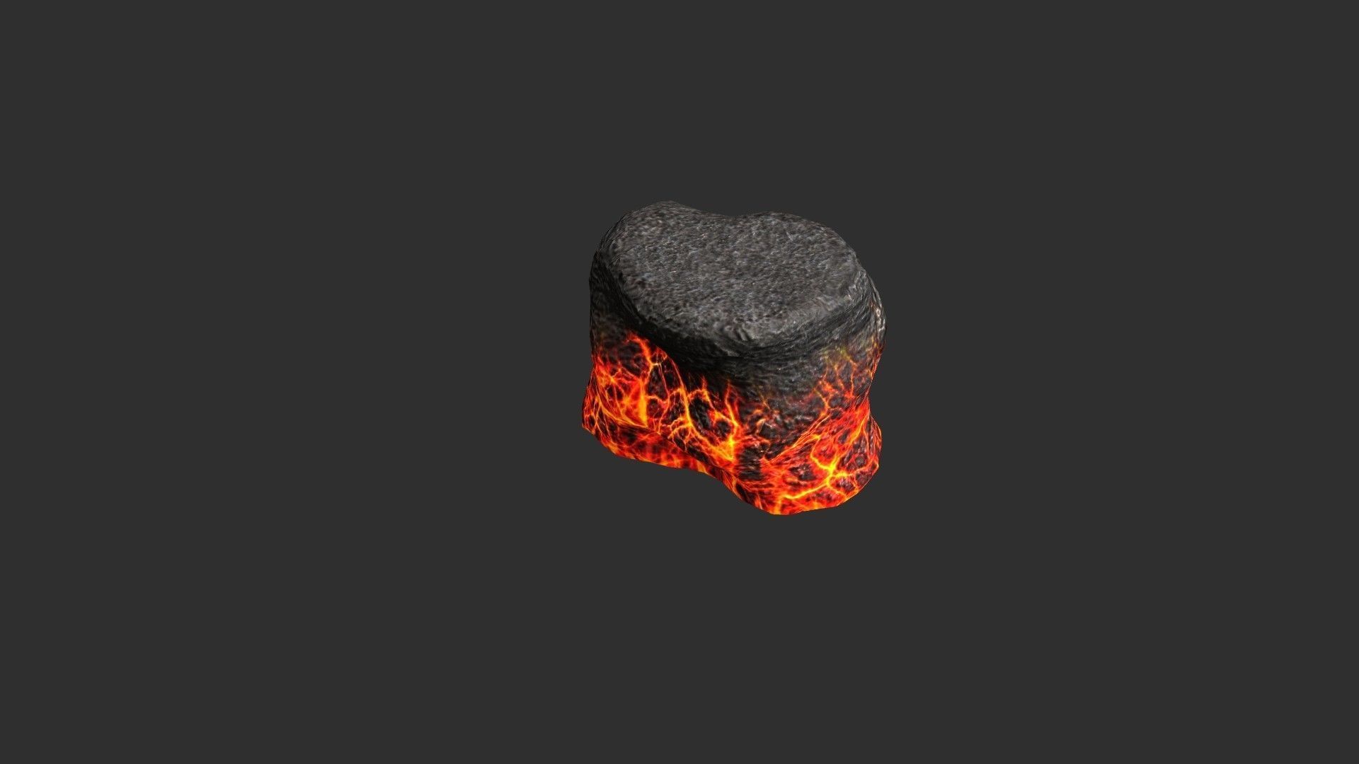 Short Flat Rocks - Lava Low-poly 3D model_8