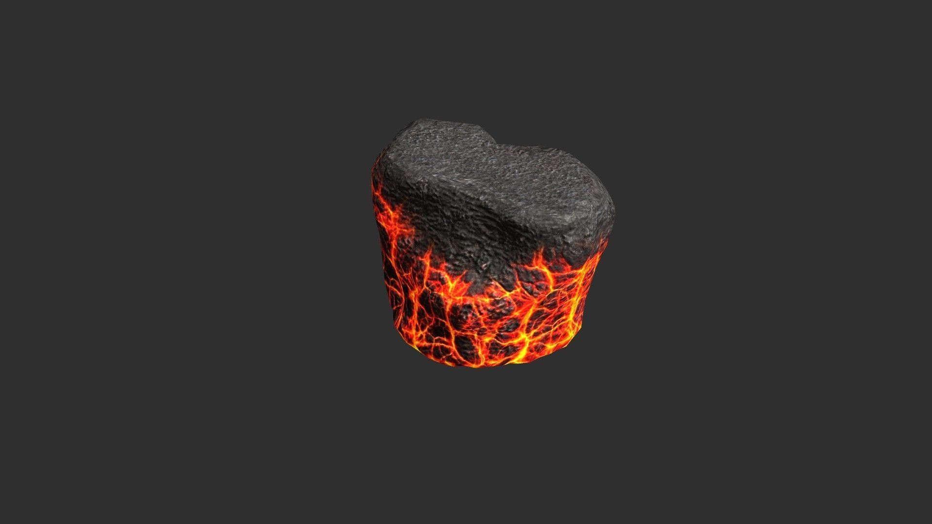 Short Flat Rocks - Lava Low-poly 3D model_11