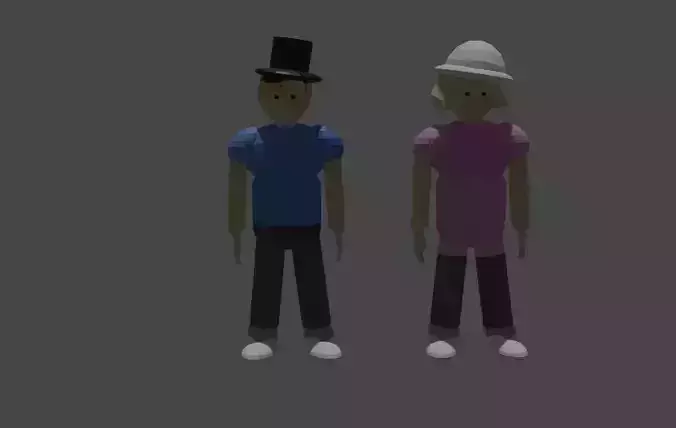 Male and female models