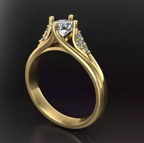 Solitaire Wedding Engagement Women Ring