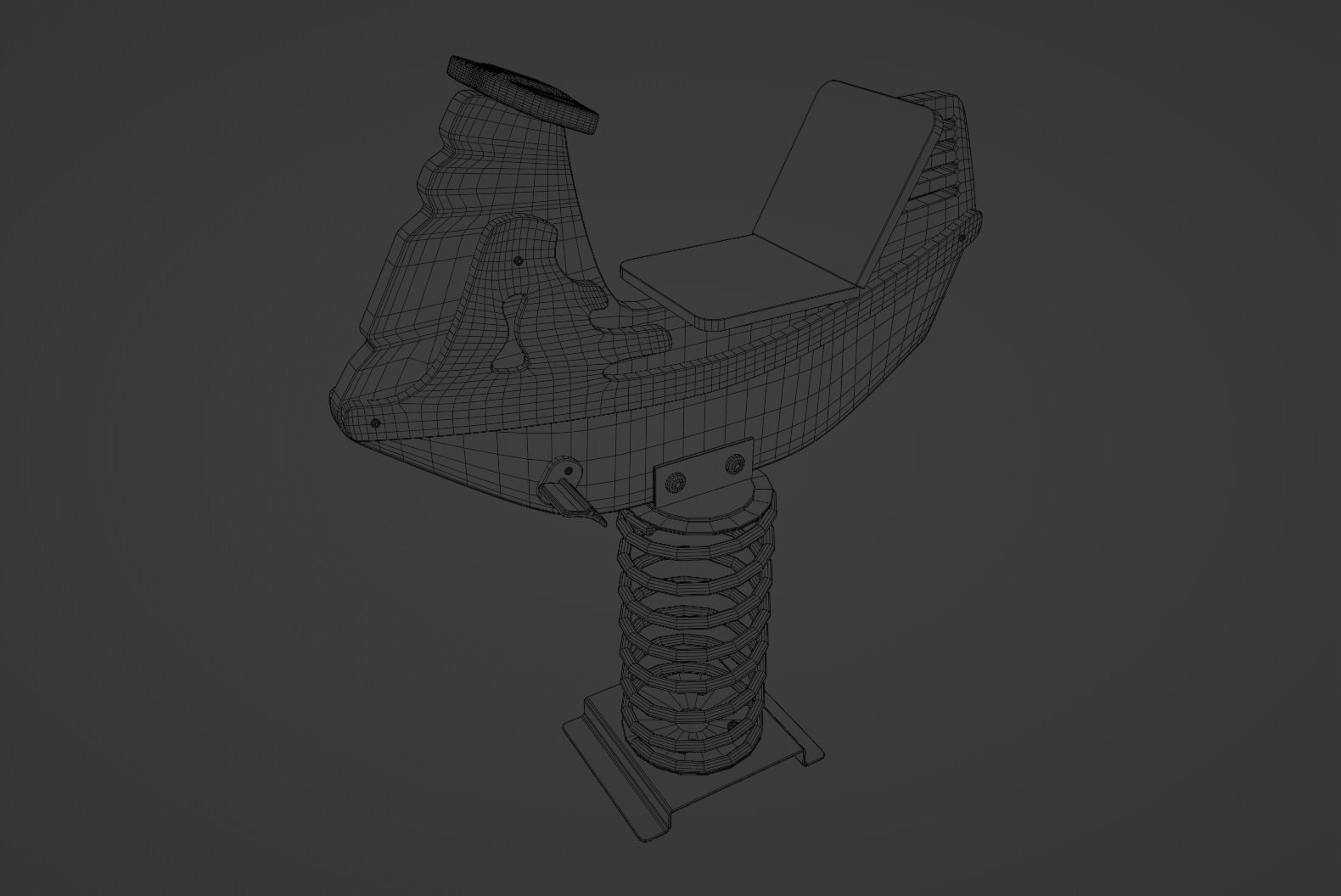 teetertotter toy boat 3D model_8