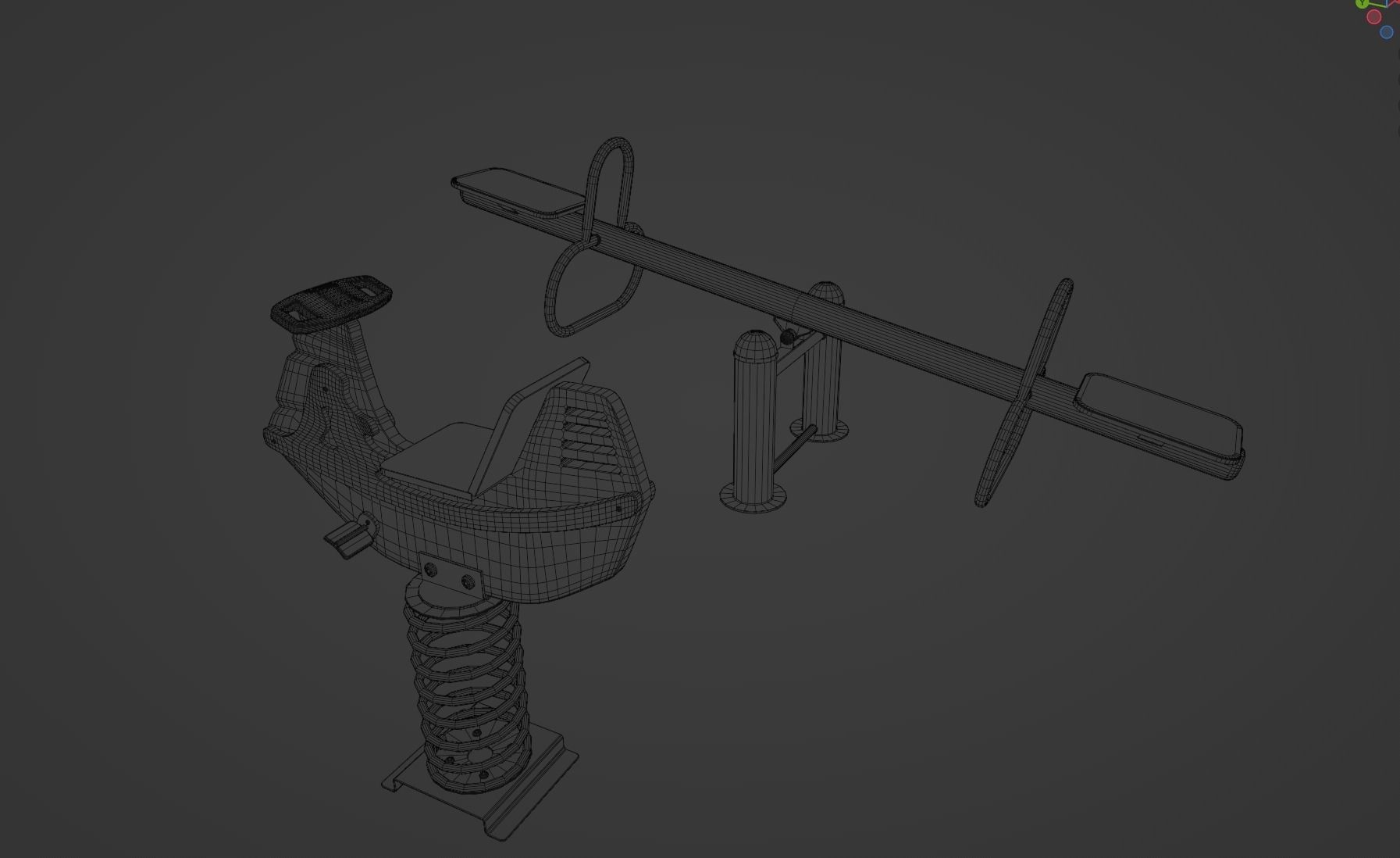 teetertotter toy boat 3D model_7