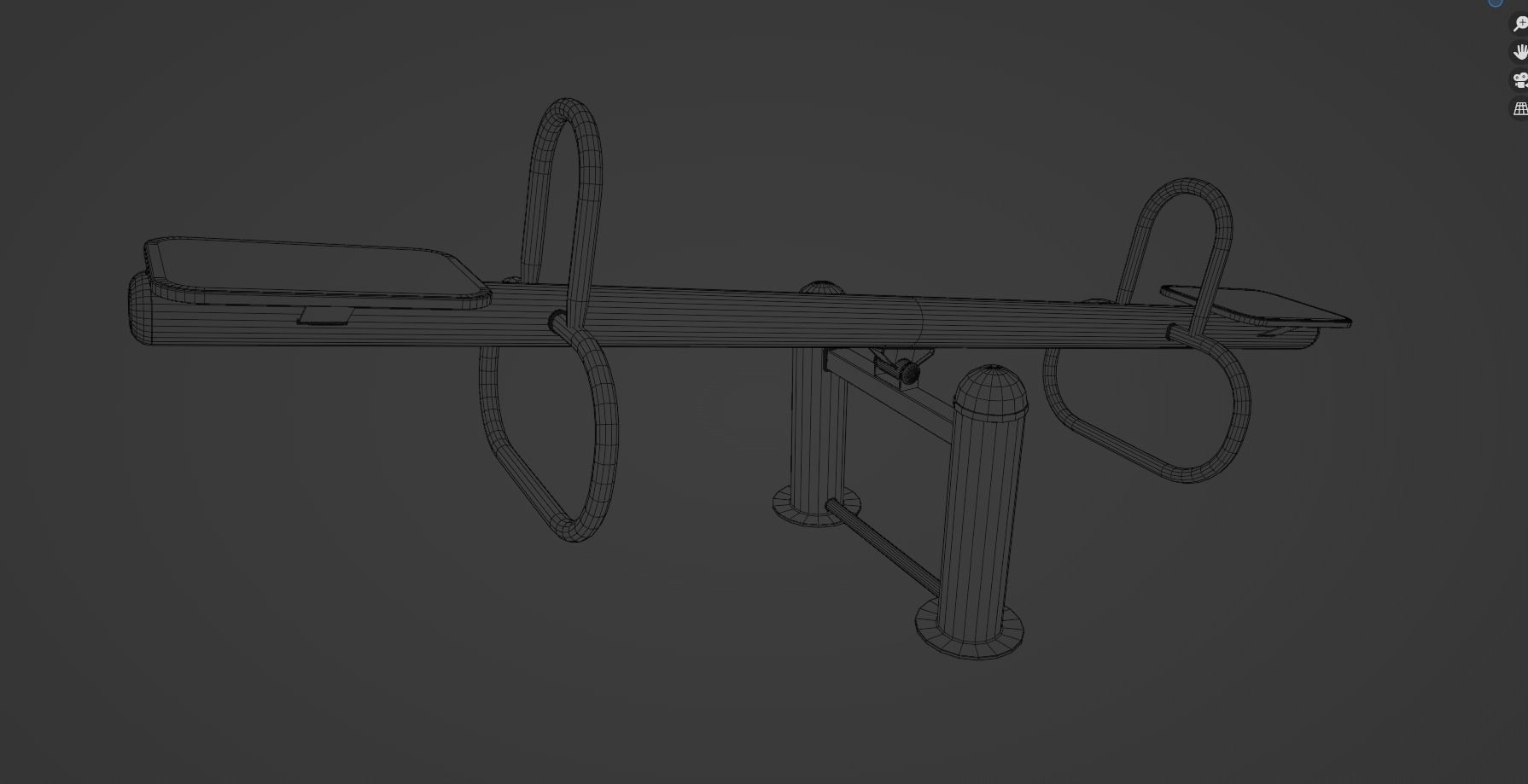 teetertotter toy boat 3D model_9