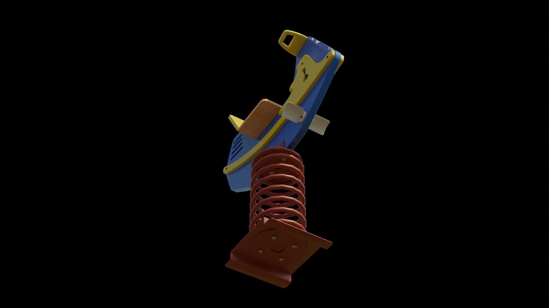 teetertotter toy boat 3D model_3