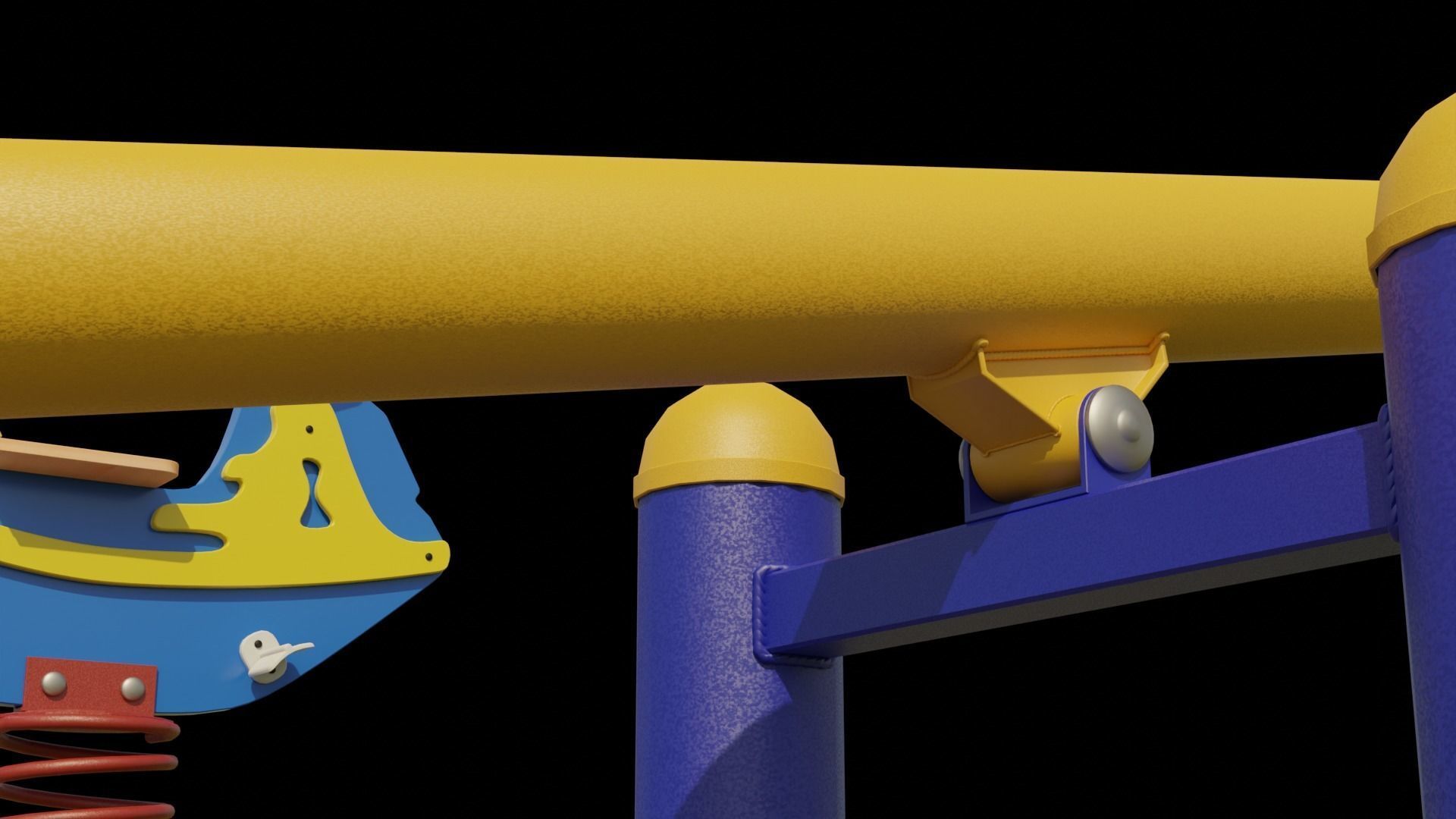 teetertotter toy boat 3D model_1