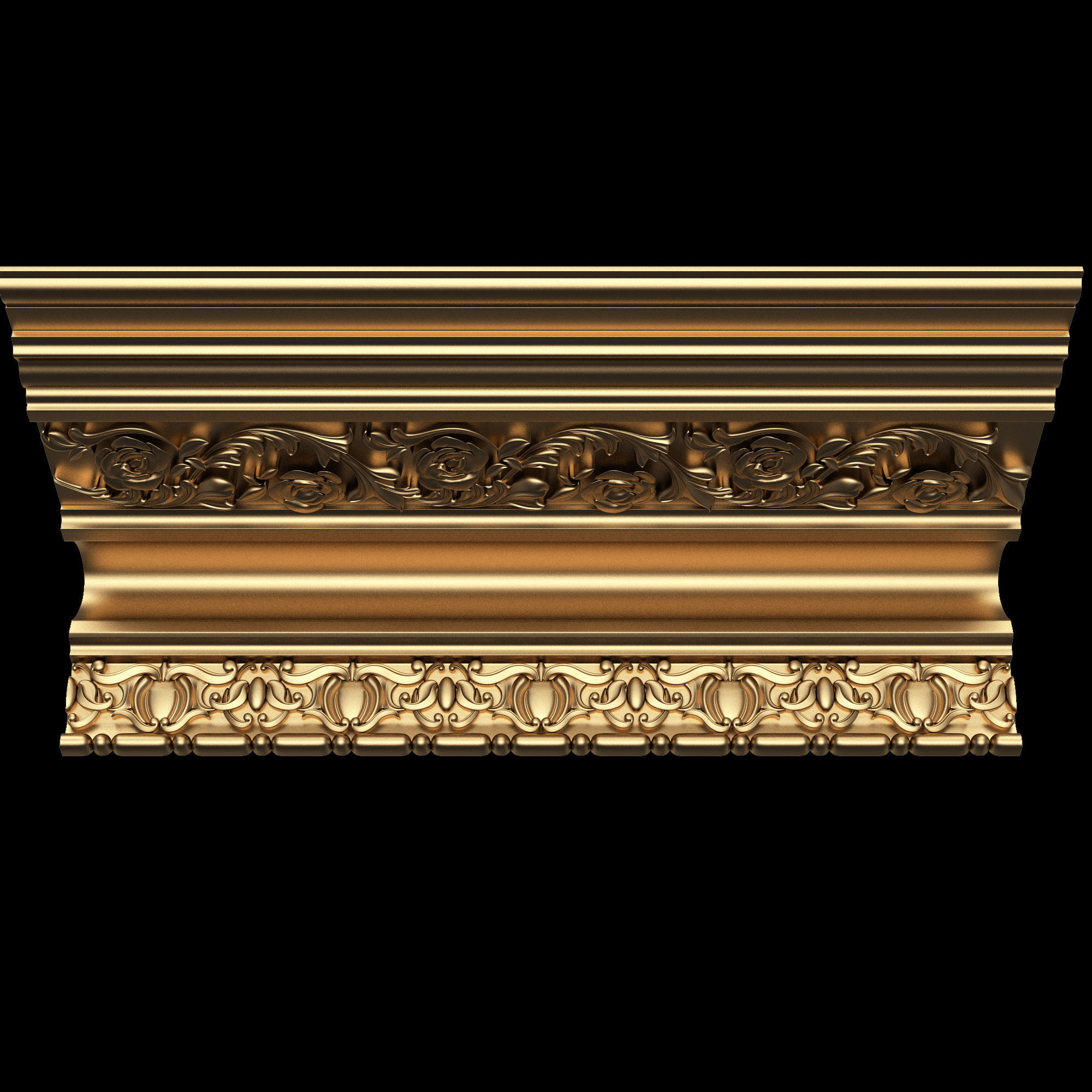 Cornice Decoration Molding 06 Low-poly 3D model_1
