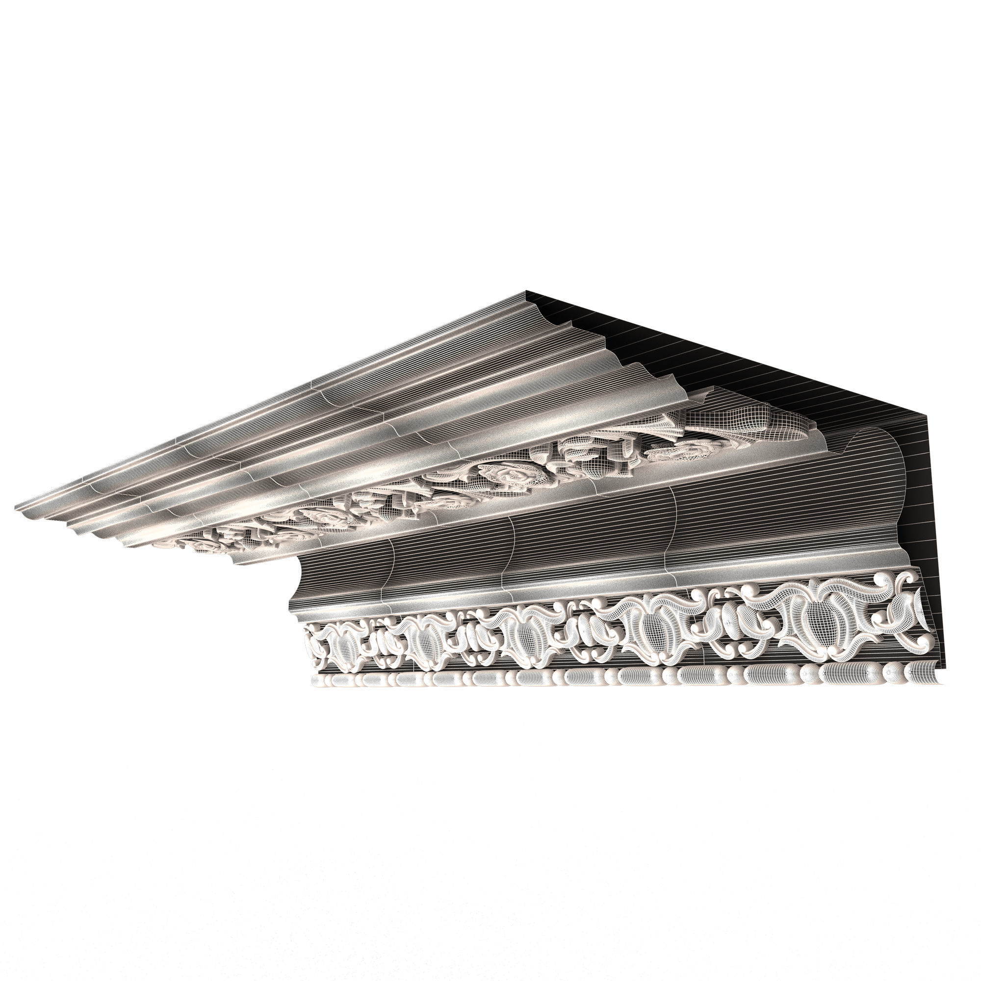 Cornice Decoration Molding 06 Low-poly 3D model_10