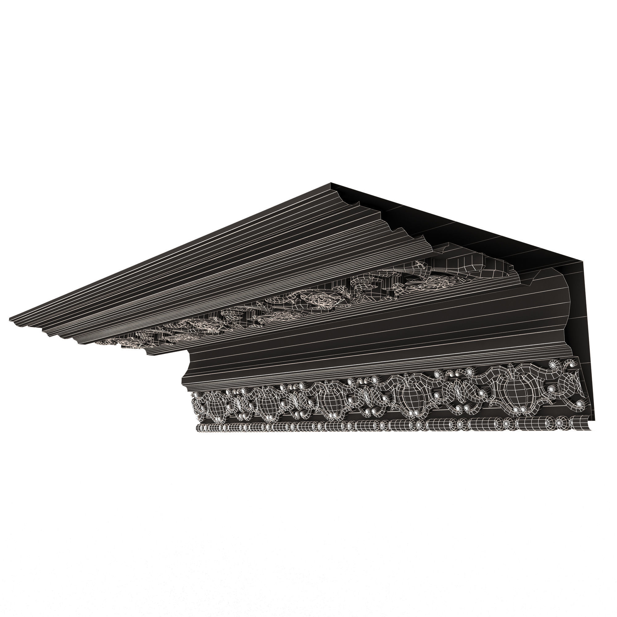 Cornice Decoration Molding 06 Low-poly 3D model_7