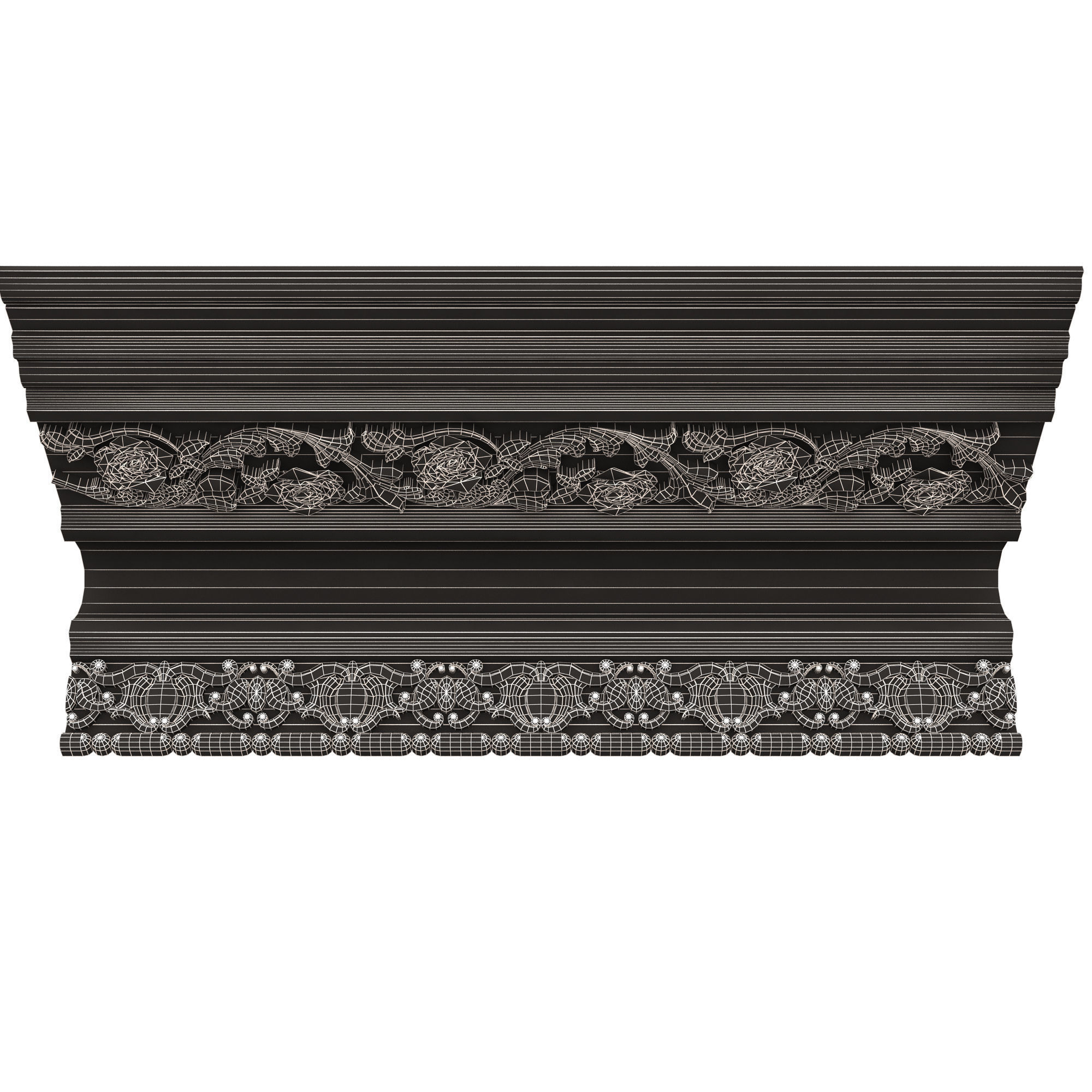 Cornice Decoration Molding 06 Low-poly 3D model_6