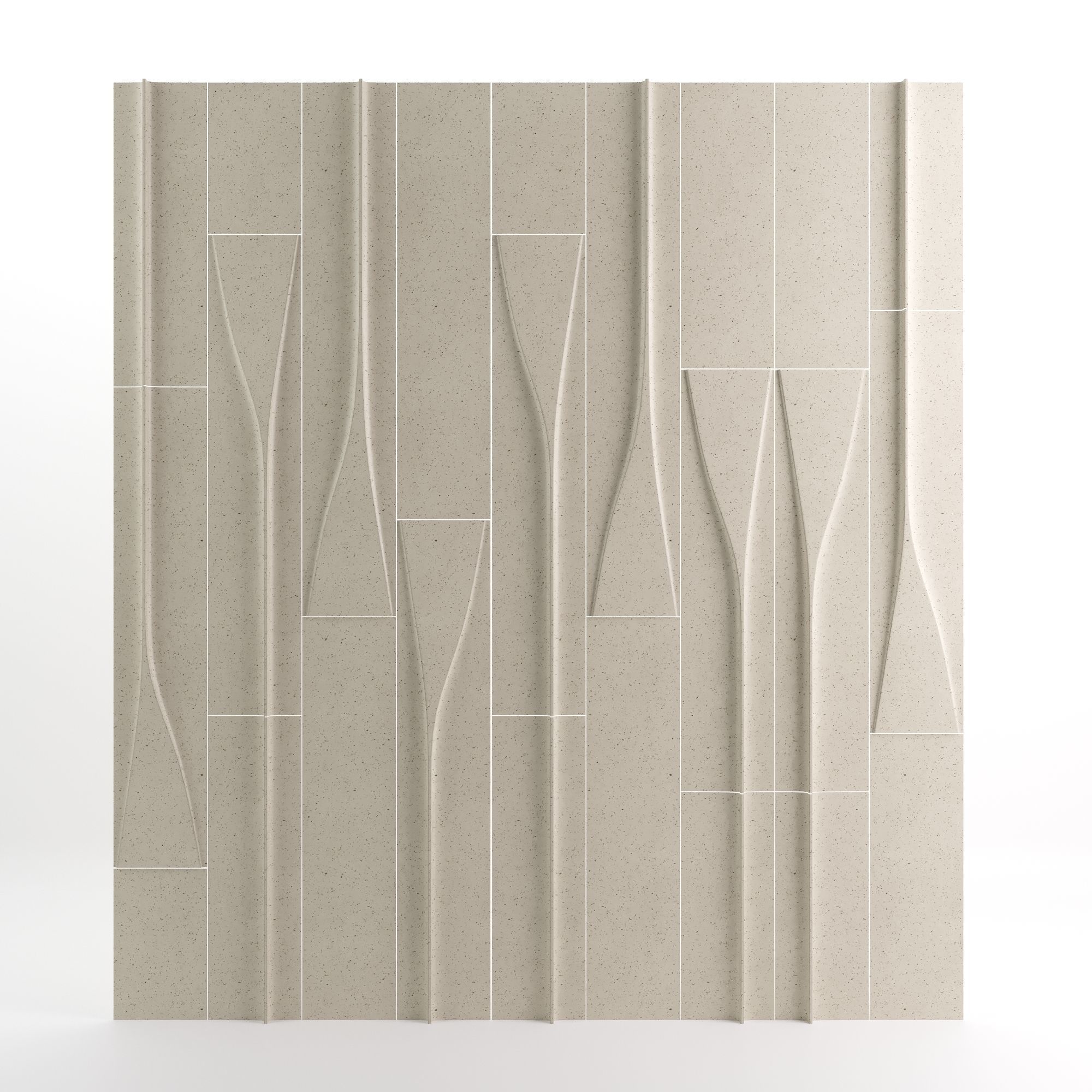 Wall Model tiled with vertical lines 3D model_2