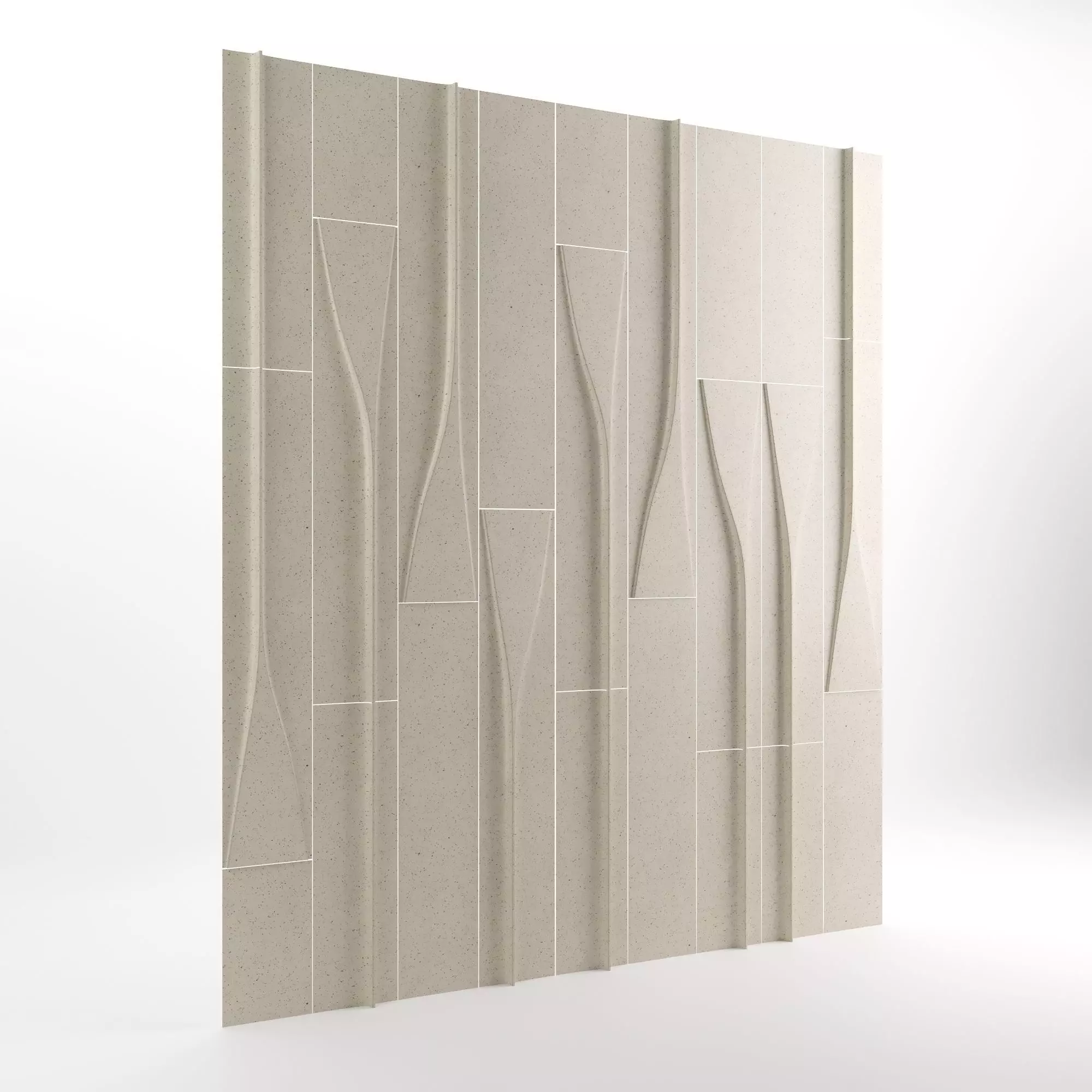 Wall Model tiled with vertical lines 3D model_0