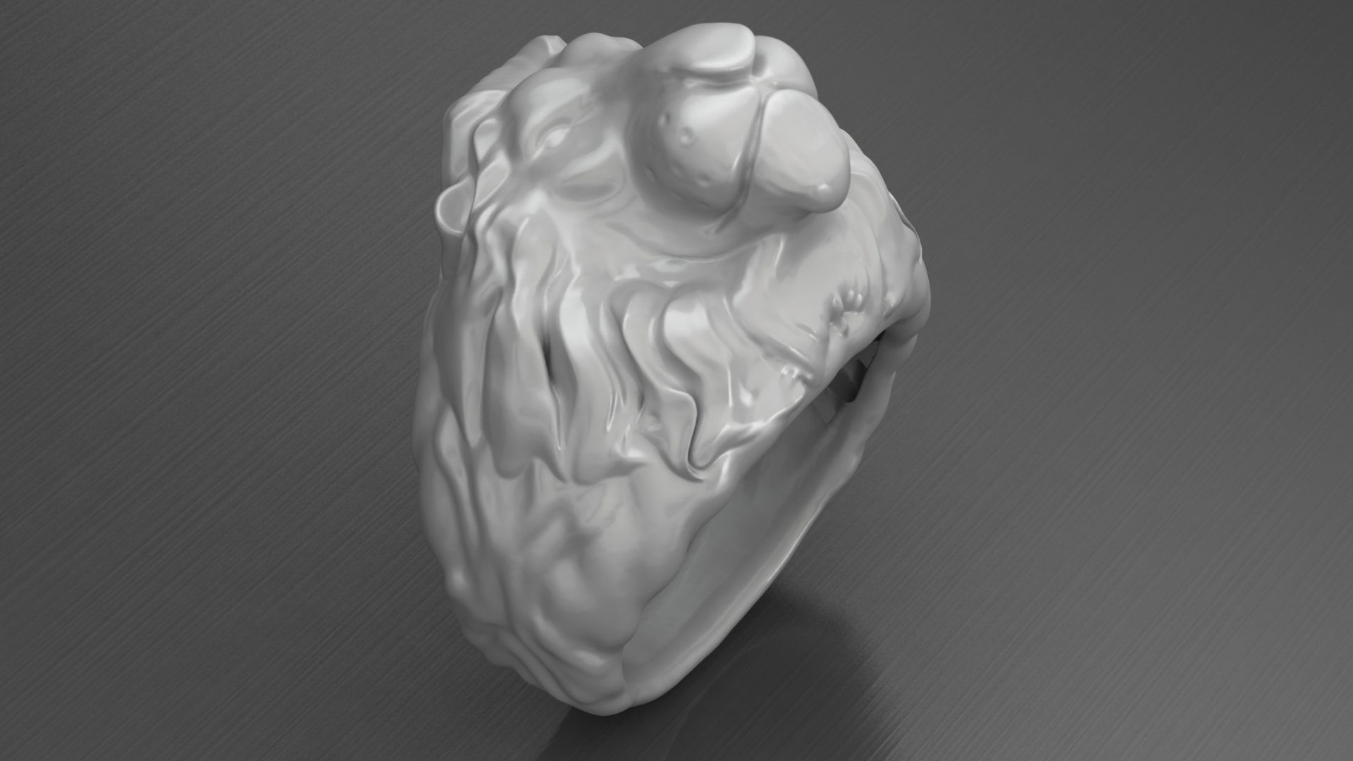 Lion Ring Free 3D print model_5