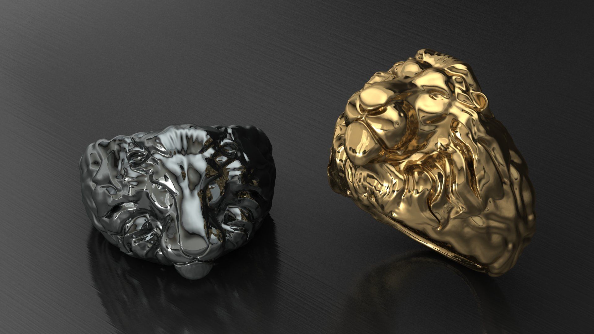 Lion Ring Free 3D print model_1