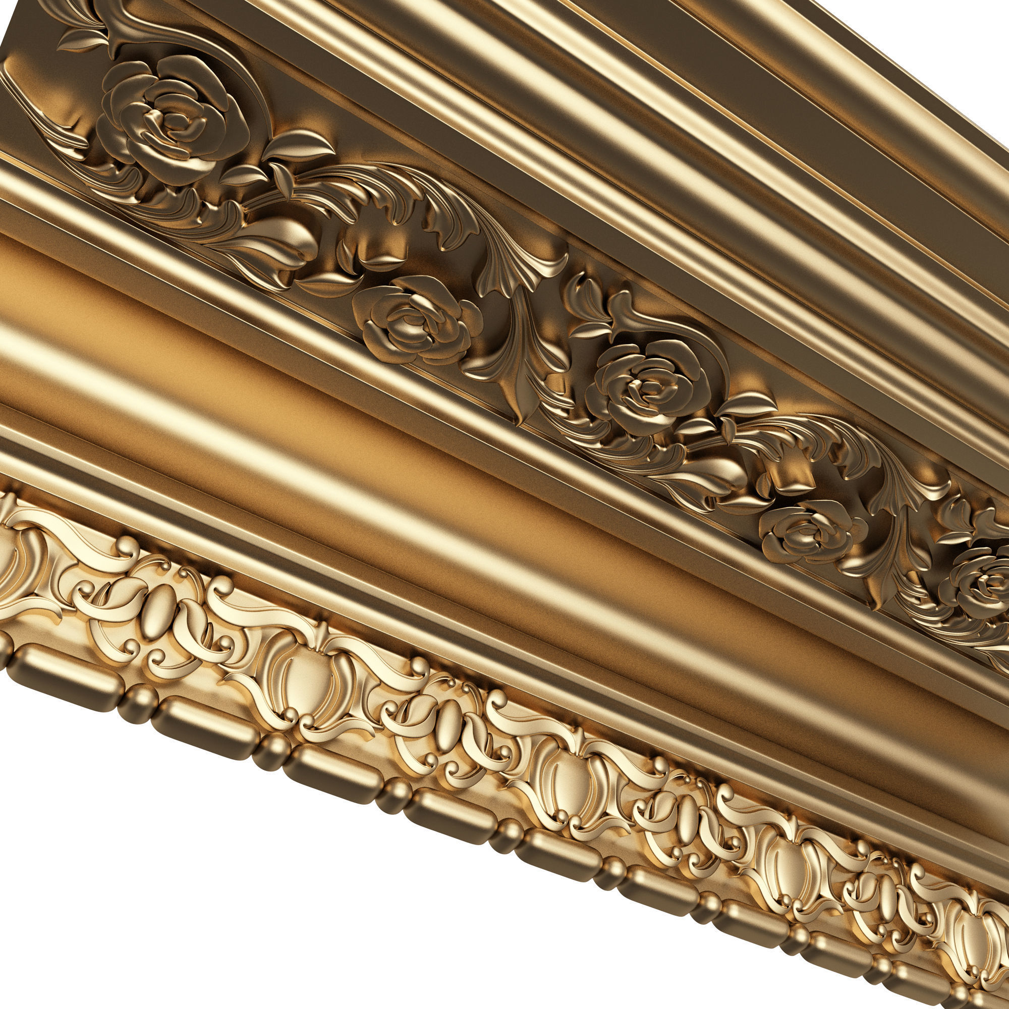 Cornice Decoration Molding 06 Low-poly 3D model_3