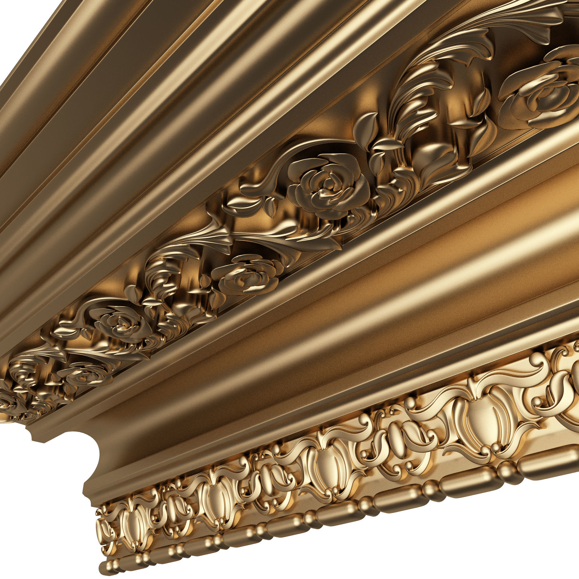 Cornice Decoration Molding 06 Low-poly 3D model_4