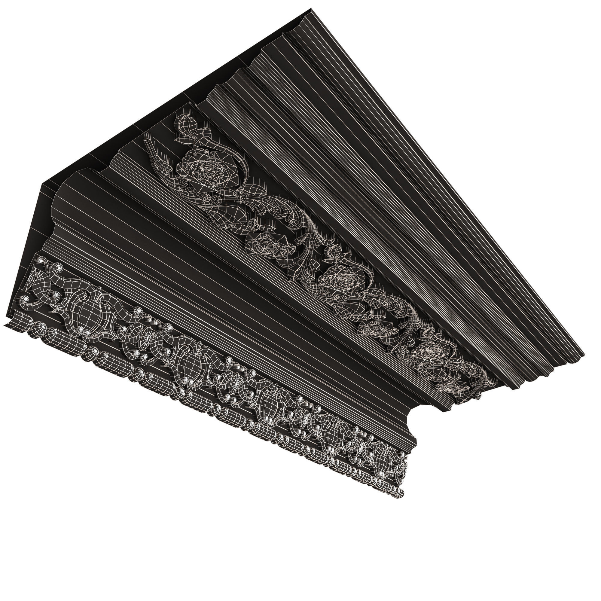 Cornice Decoration Molding 06 Low-poly 3D model_13