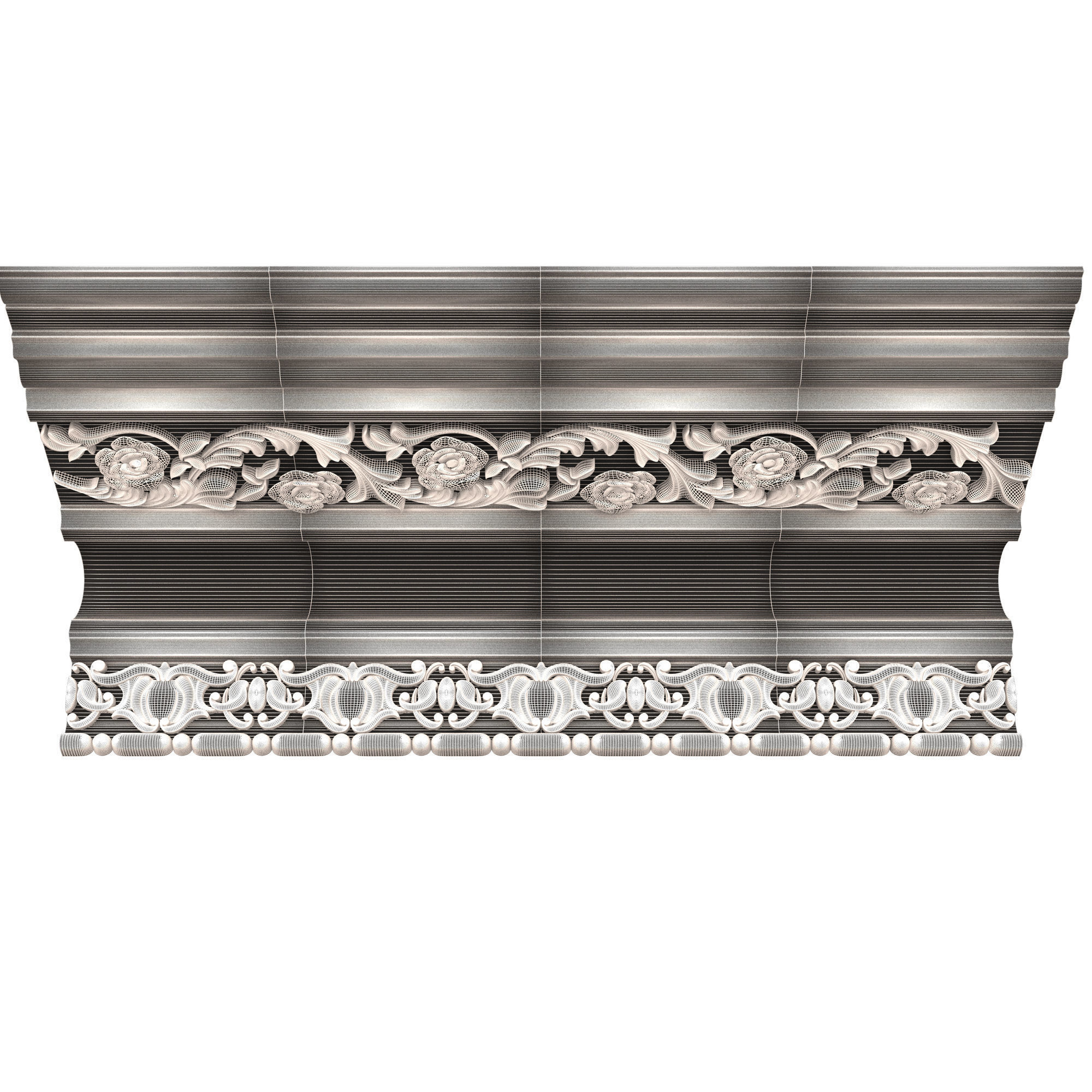 Cornice Decoration Molding 06 Low-poly 3D model_6