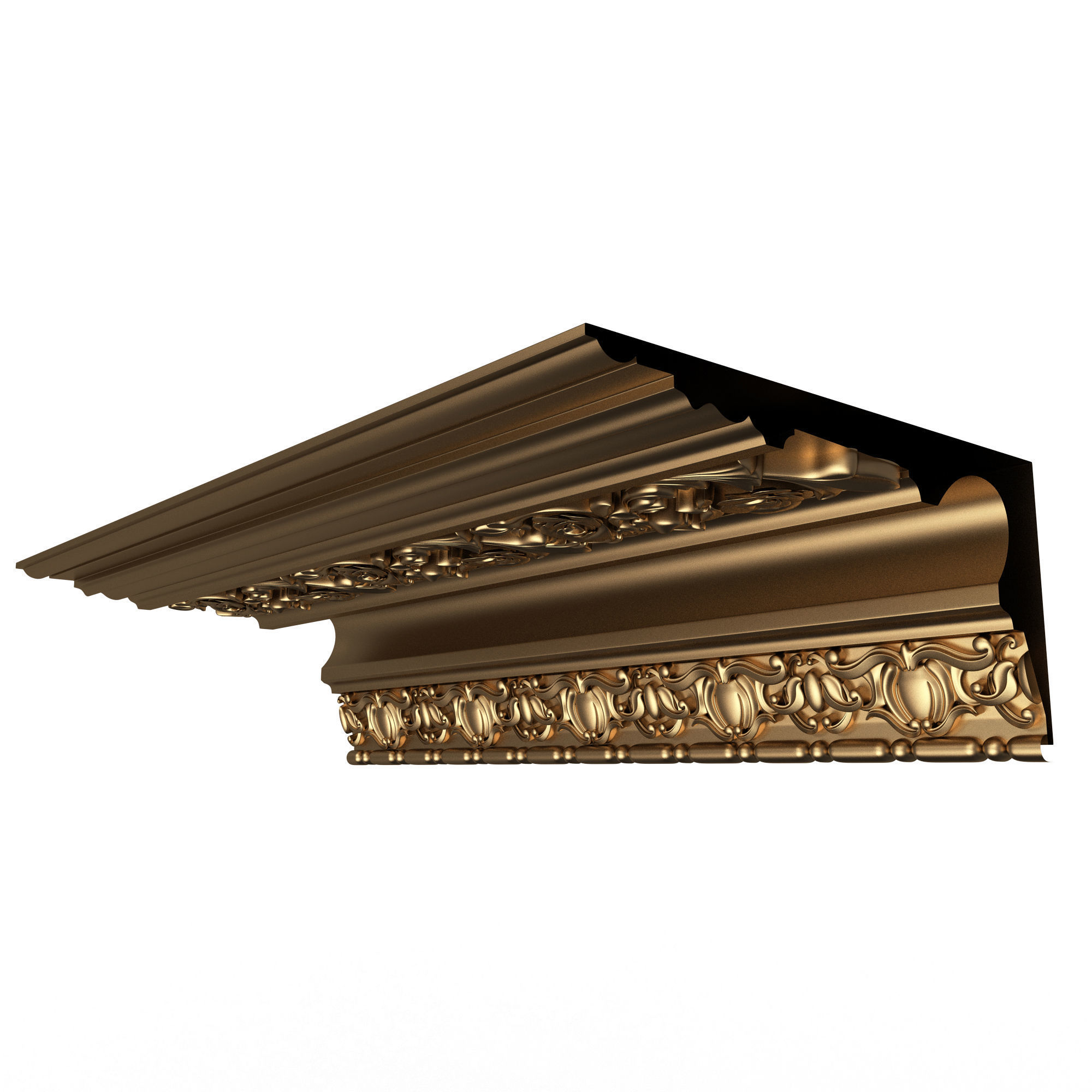 Cornice Decoration Molding 06 Low-poly 3D model_2