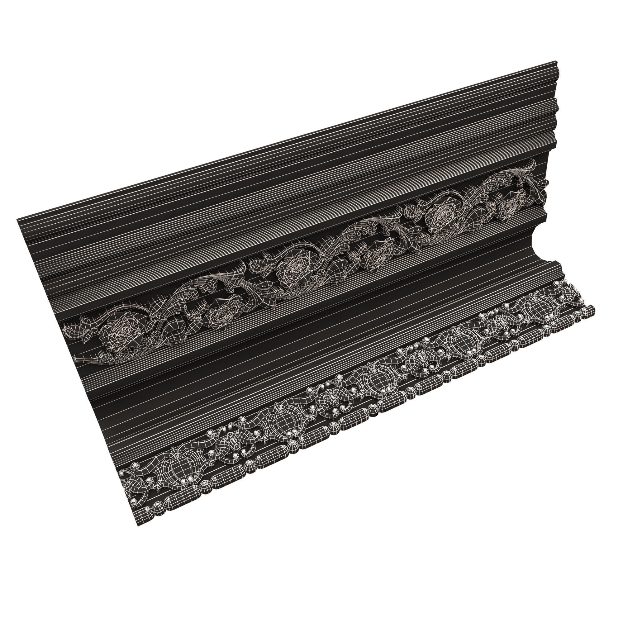 Cornice Decoration Molding 06 Low-poly 3D model_16