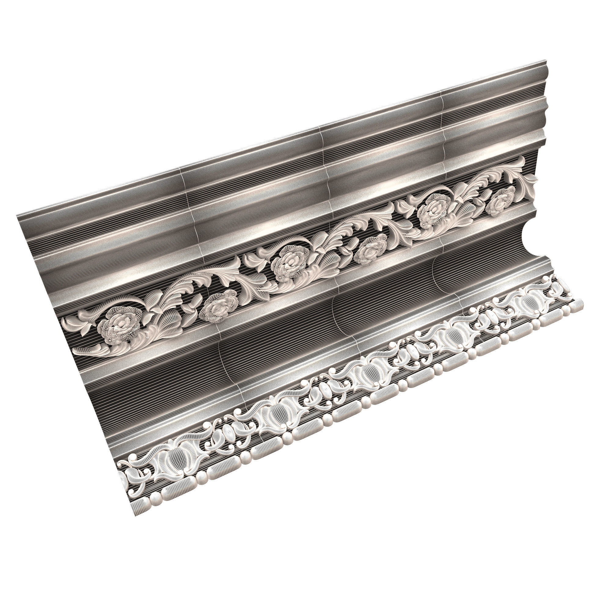Cornice Decoration Molding 06 Low-poly 3D model_11