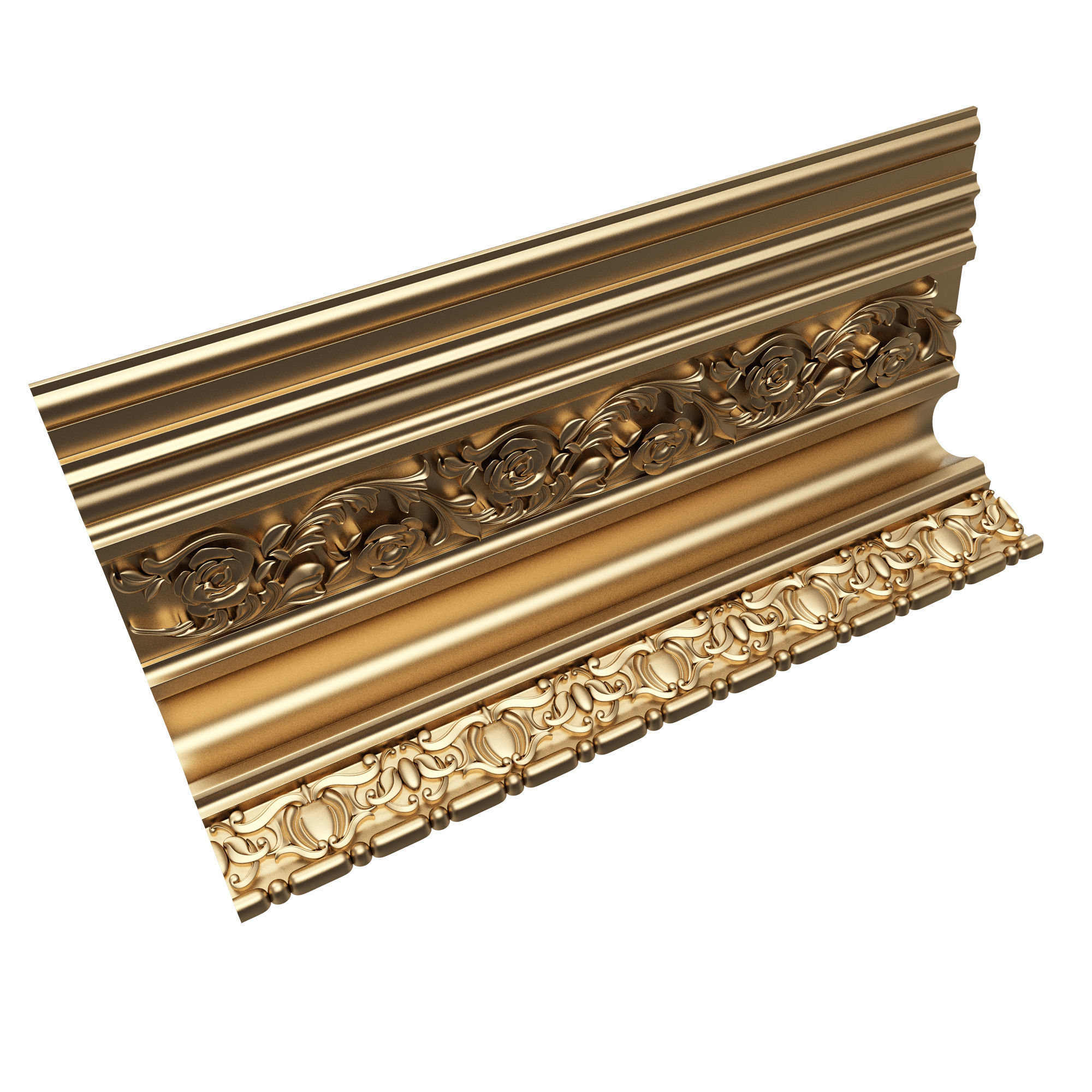 Cornice Decoration Molding 06 Low-poly 3D model_5