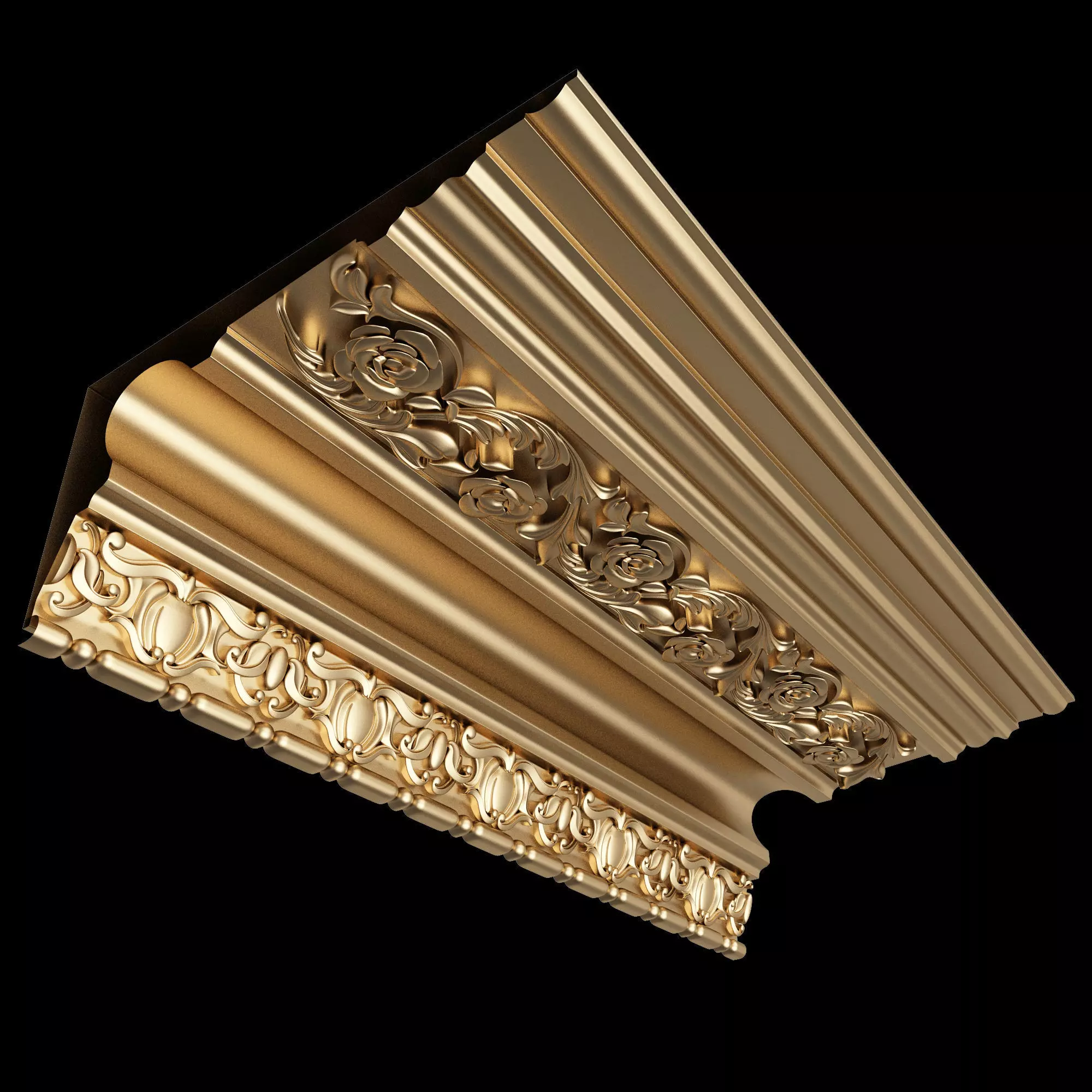 Cornice Decoration Molding 06 Low-poly 3D model_0