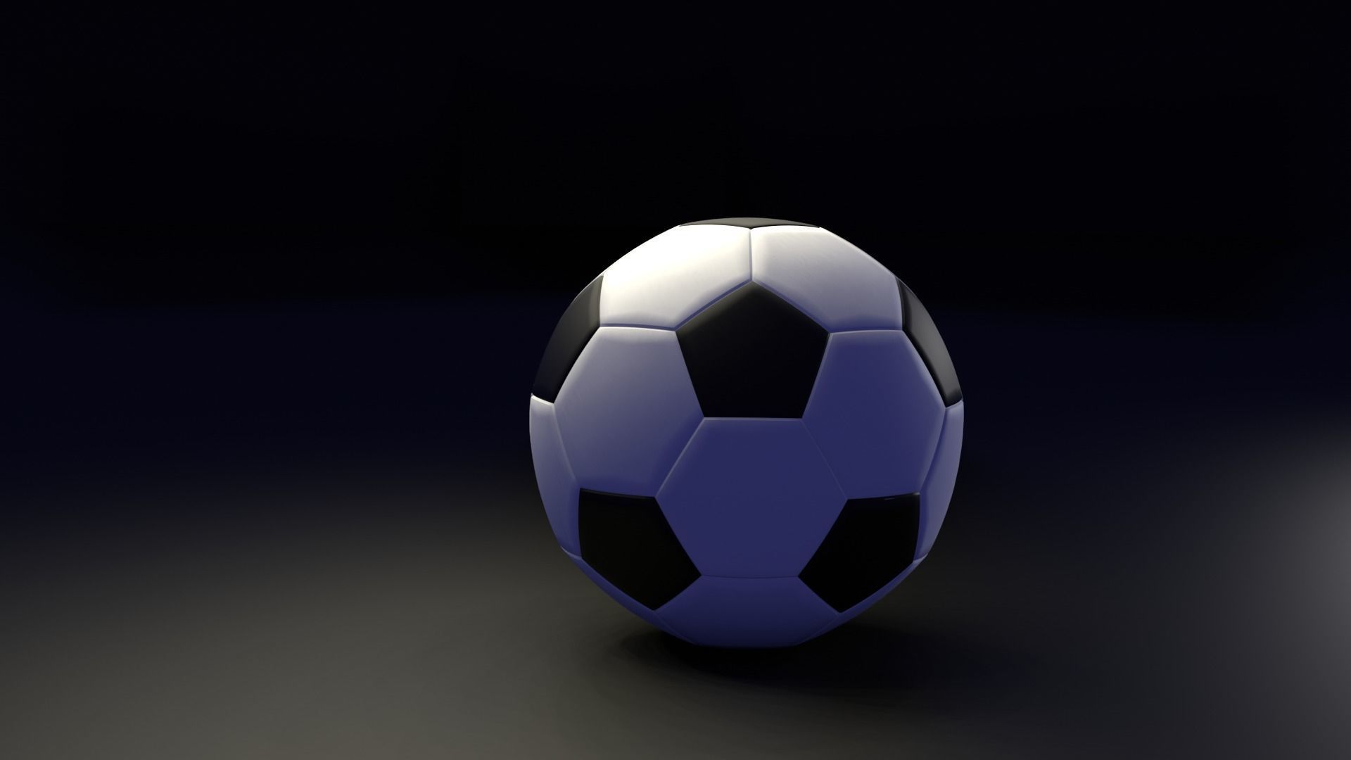 FOOTBALL soccer ball Low-poly 3D model_1