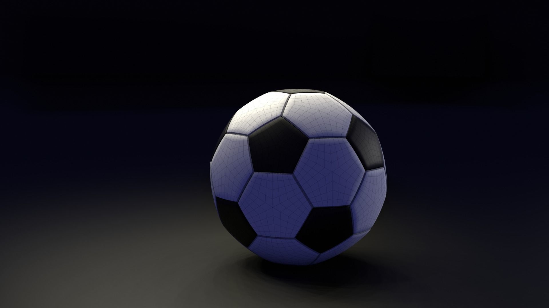 FOOTBALL soccer ball Low-poly 3D model_3