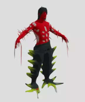 3d alien monster character model set Low-poly 3D model_0