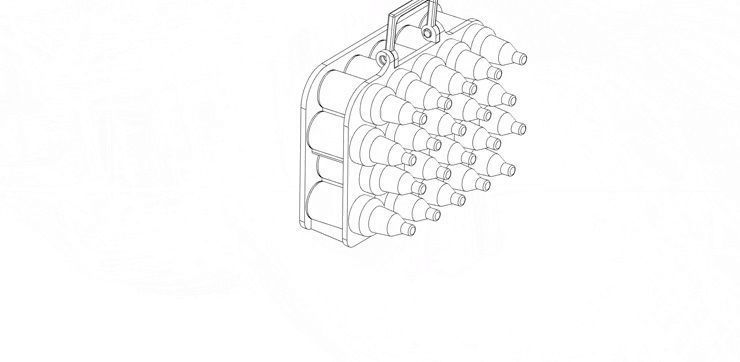 Paint can carrier for paint cans Vallejo 3D print model_3