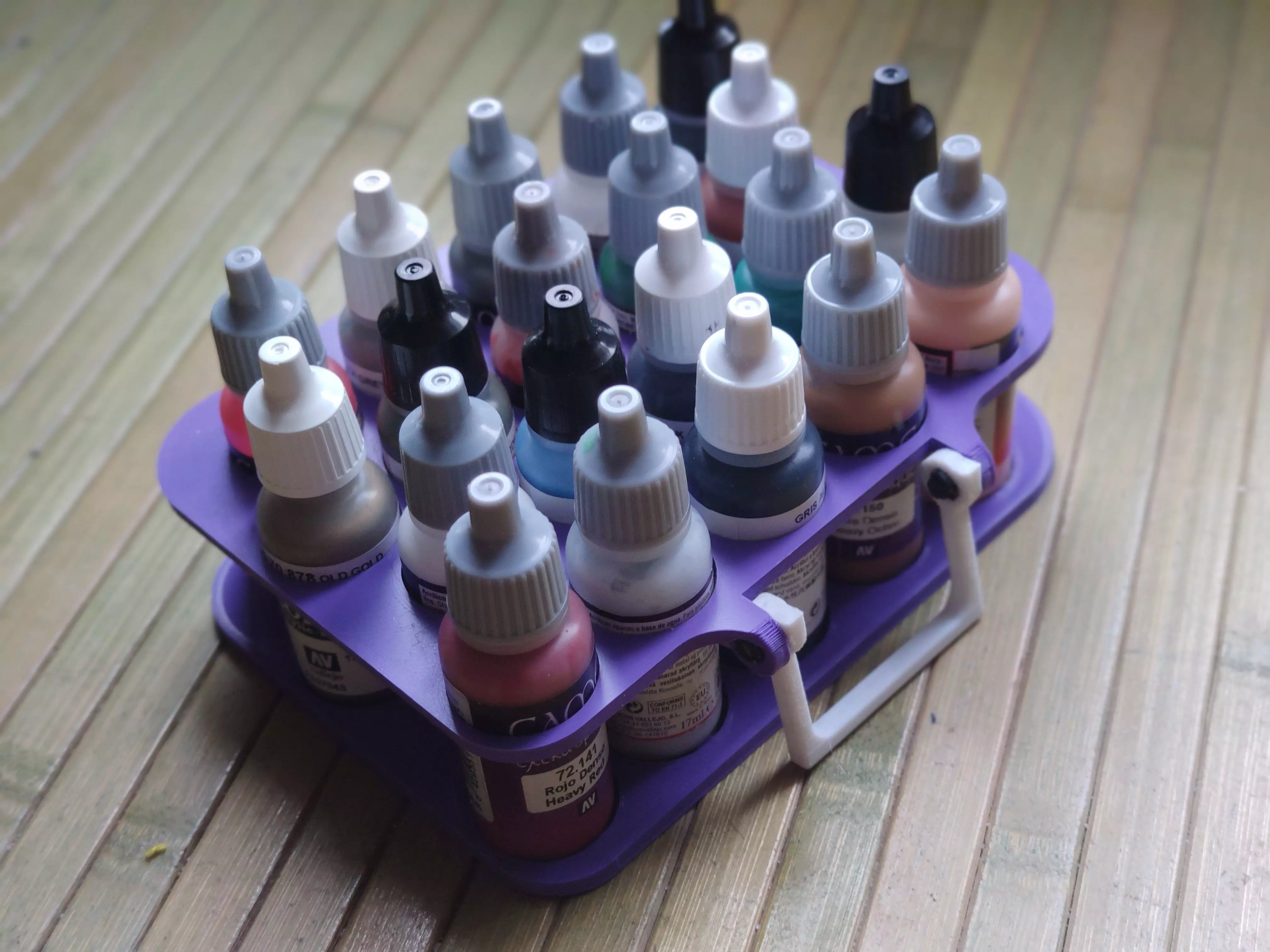 Paint can carrier for paint cans Vallejo 3D print model_0