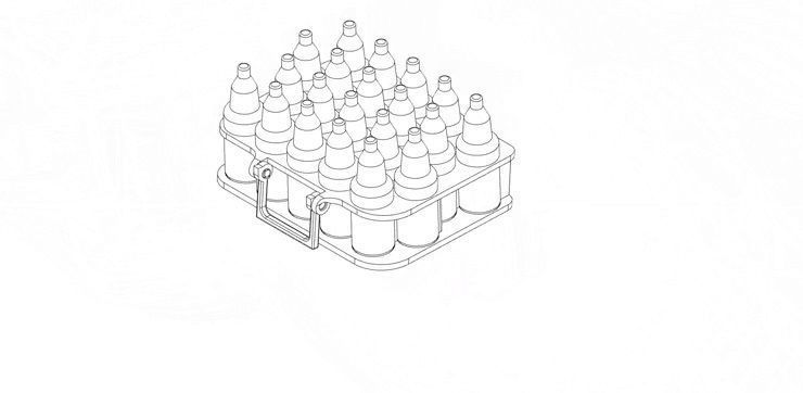 Paint can carrier for paint cans Vallejo 3D print model_1