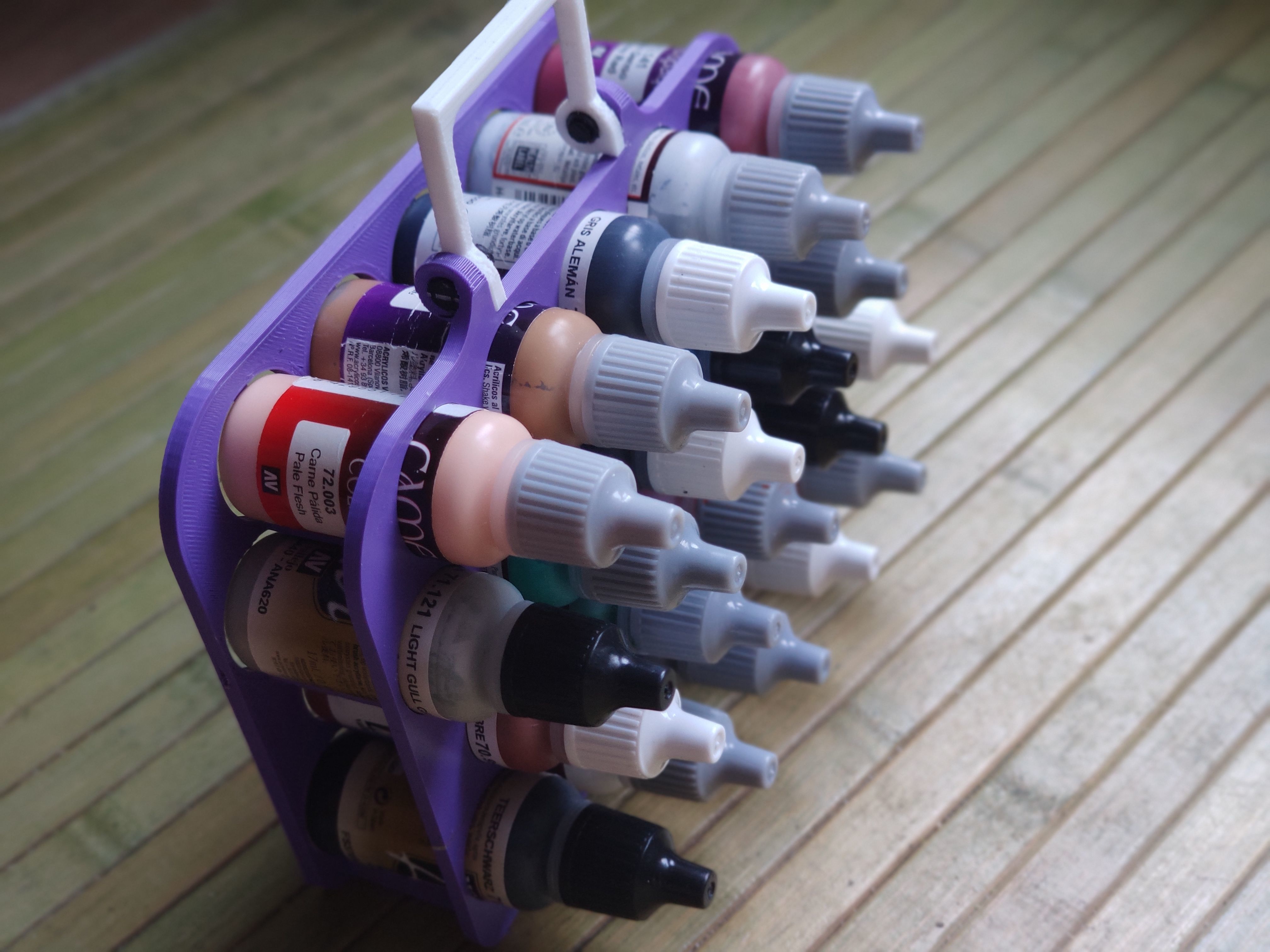 Paint can carrier for paint cans Vallejo 3D print model_2