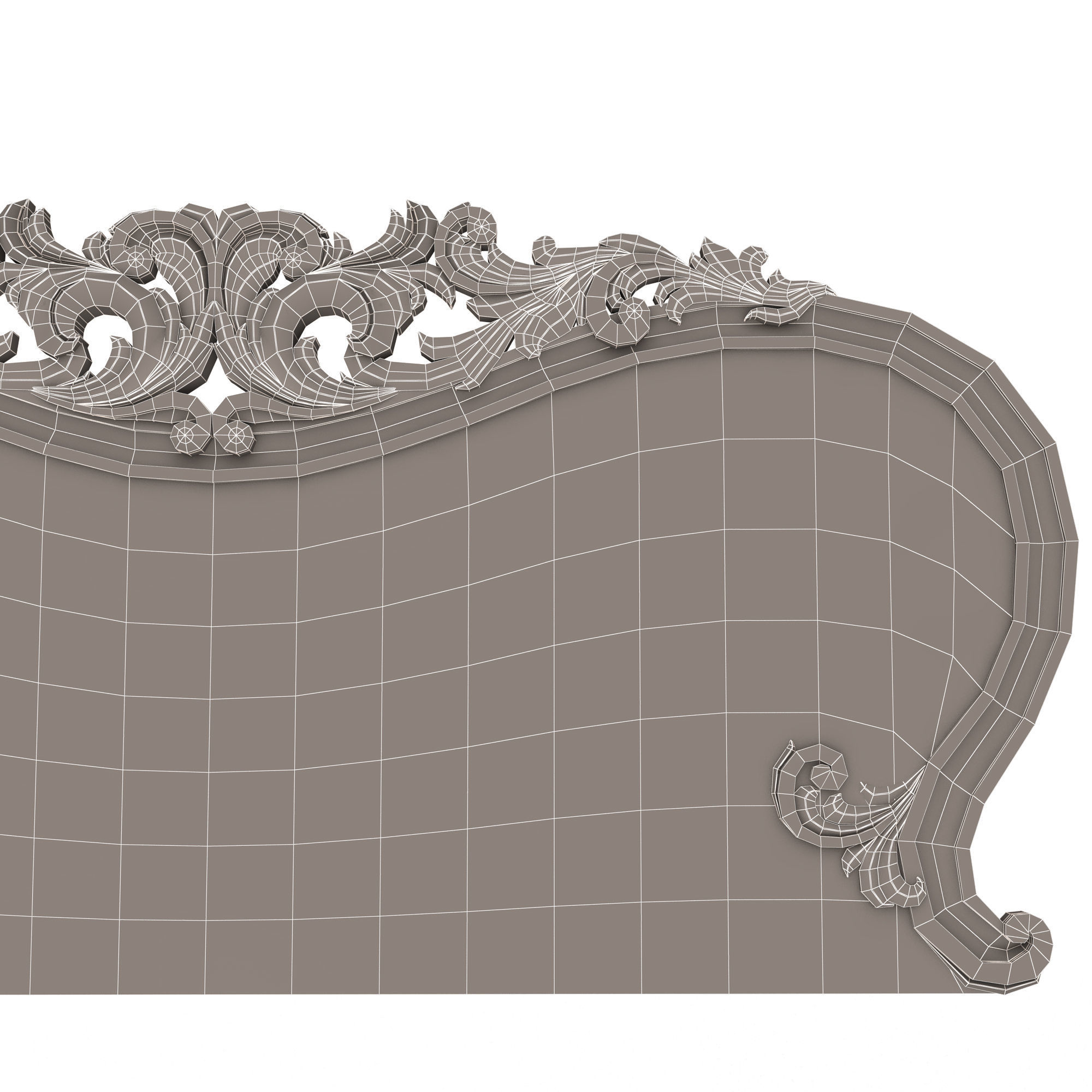 Carved Headboard Collection Low-poly 3D model_22