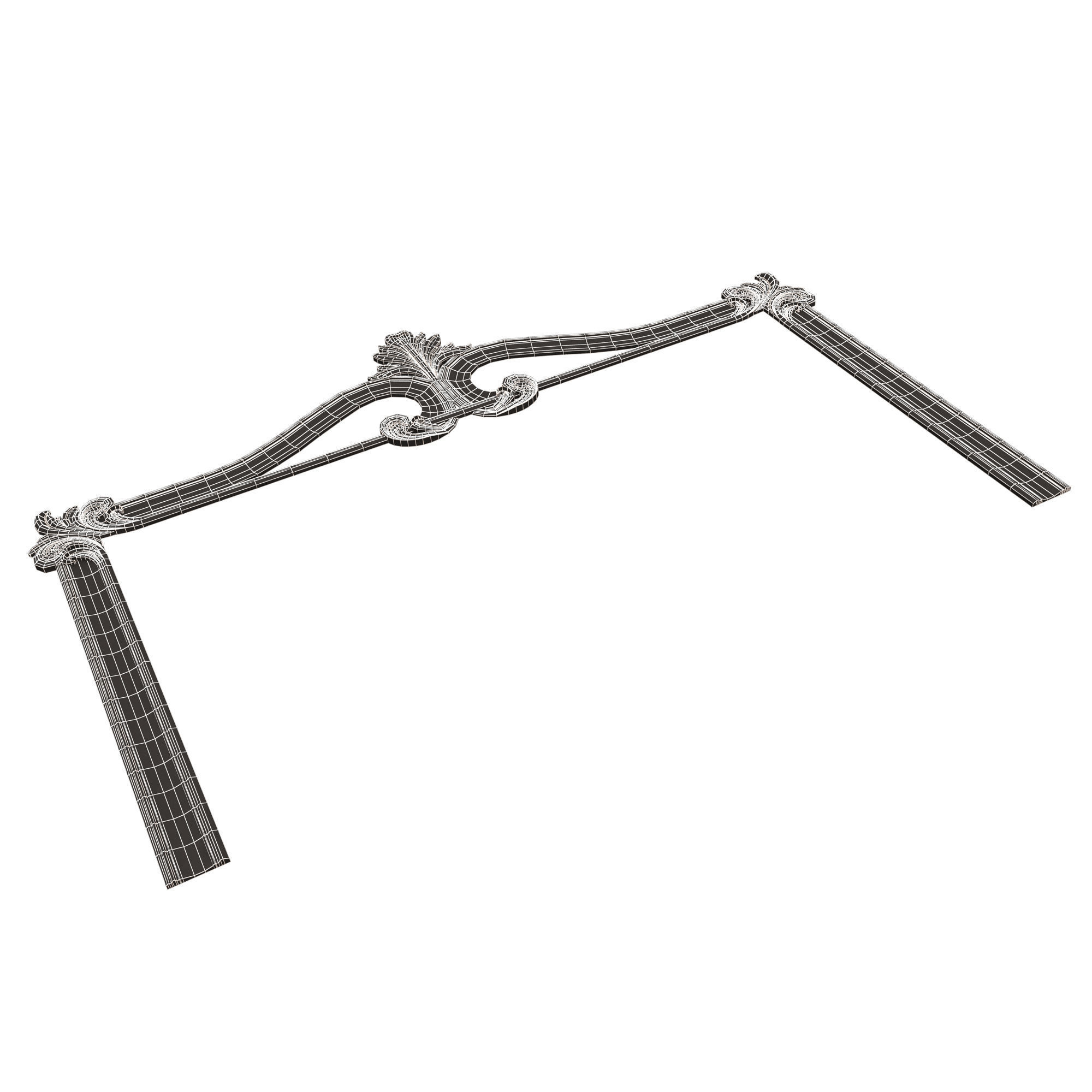 Carved Headboard Collection Low-poly 3D model_35