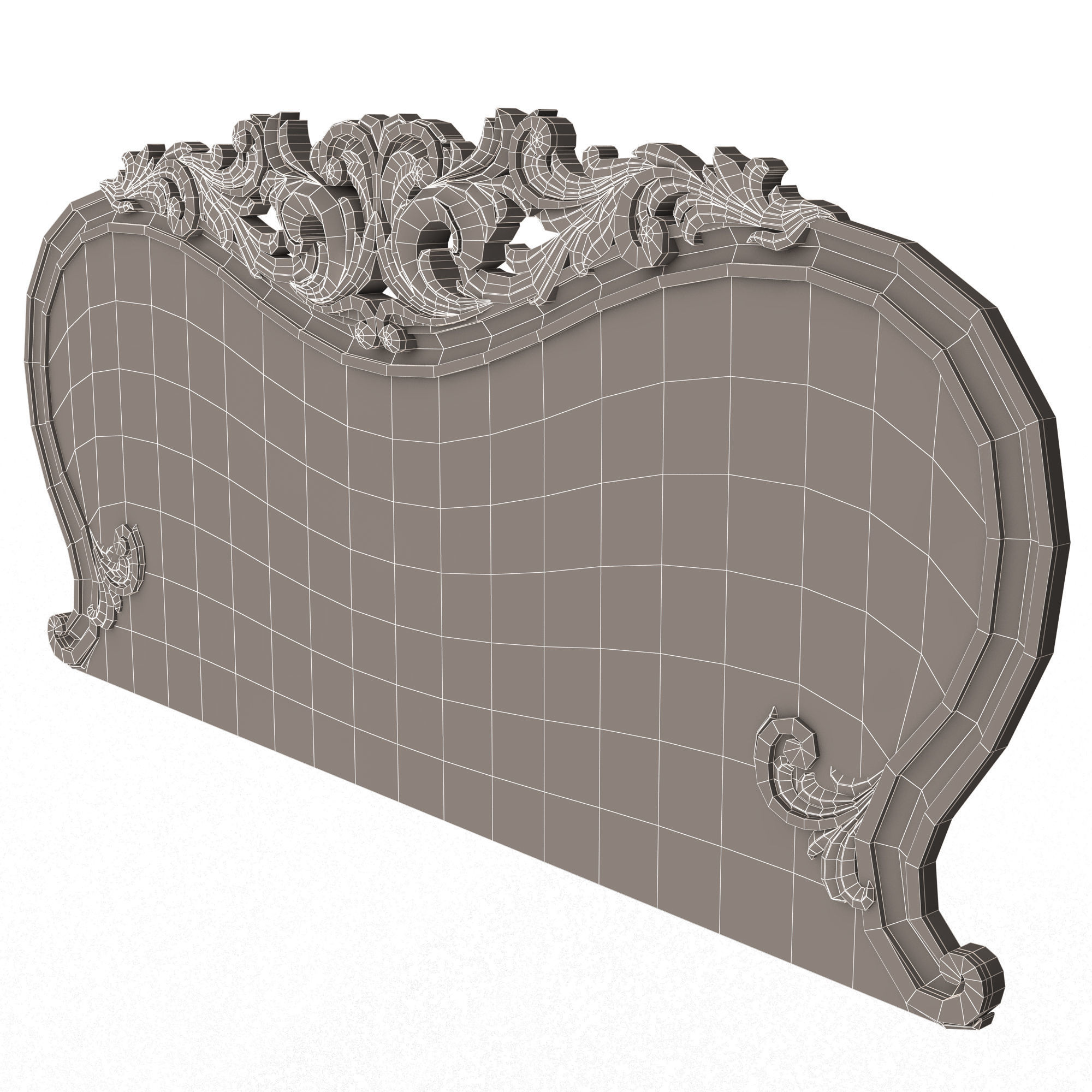 Carved Headboard Collection Low-poly 3D model_23