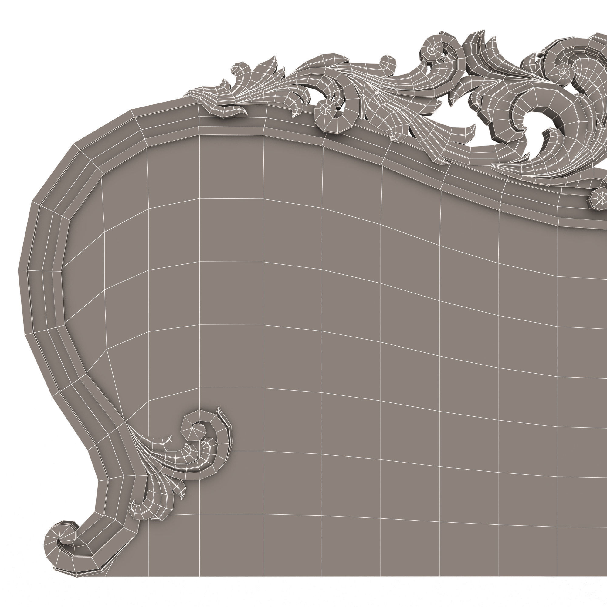 Carved Headboard Collection Low-poly 3D model_21