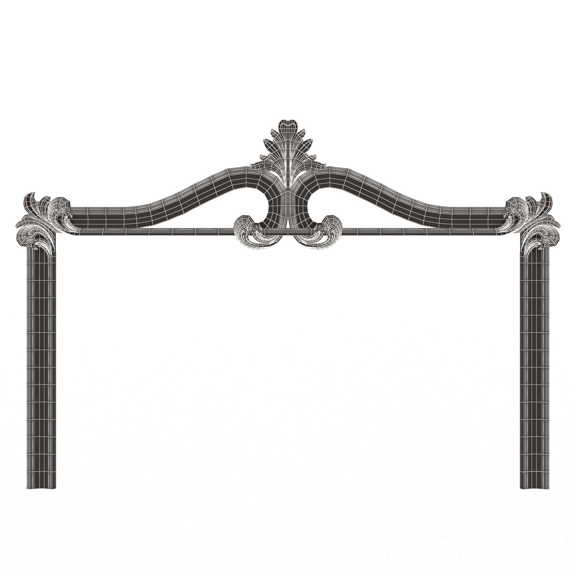 Carved Headboard Collection Low-poly 3D model_30