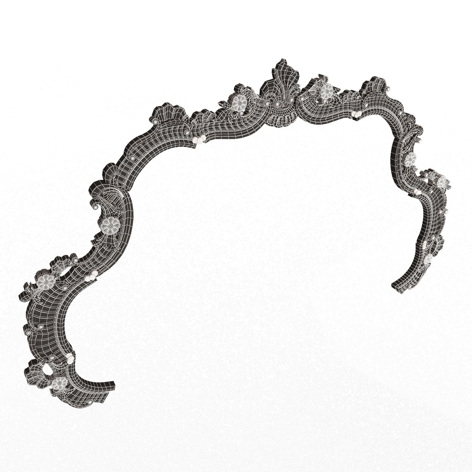 Carved Headboard Collection Low-poly 3D model_25