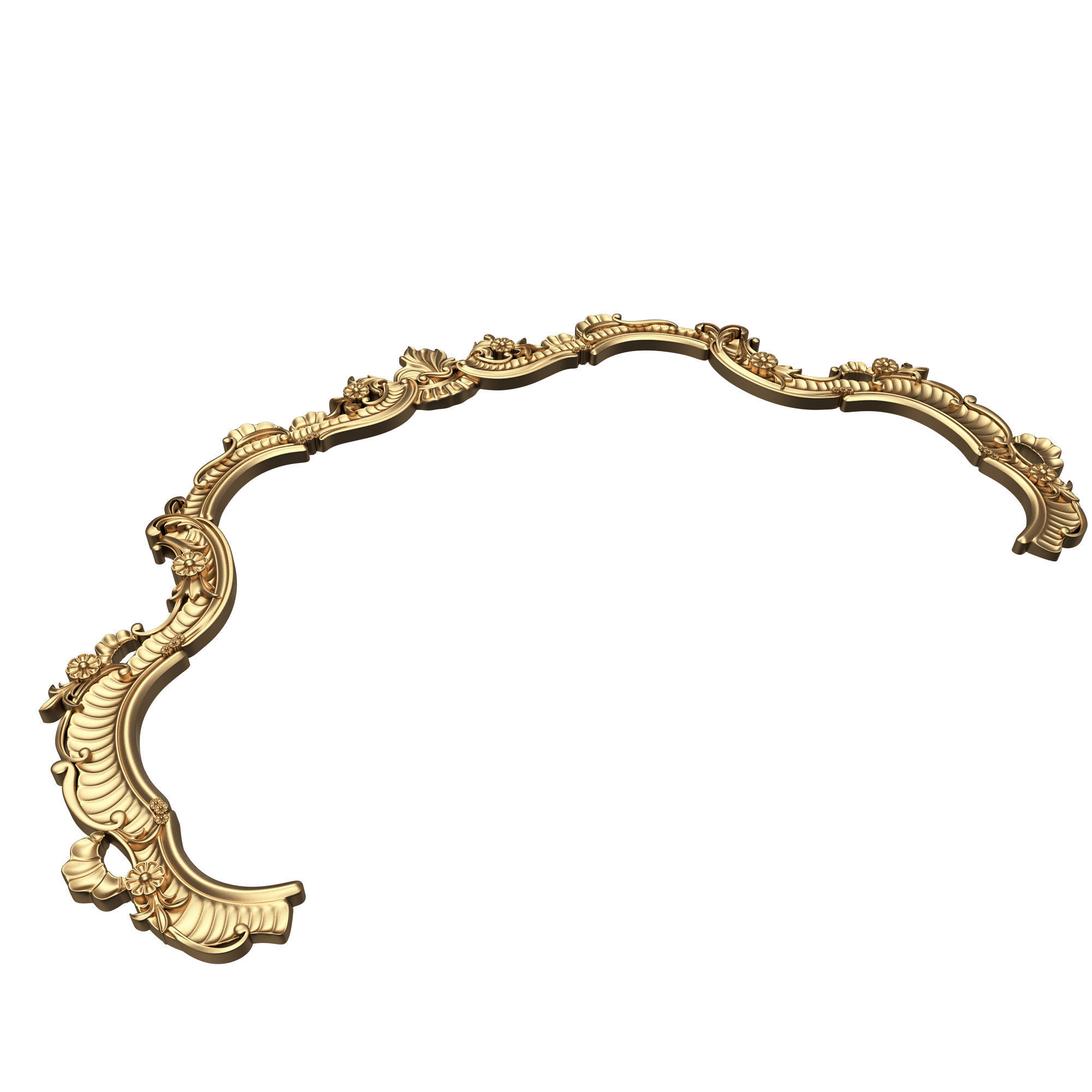 Carved Headboard Collection Low-poly 3D model_12