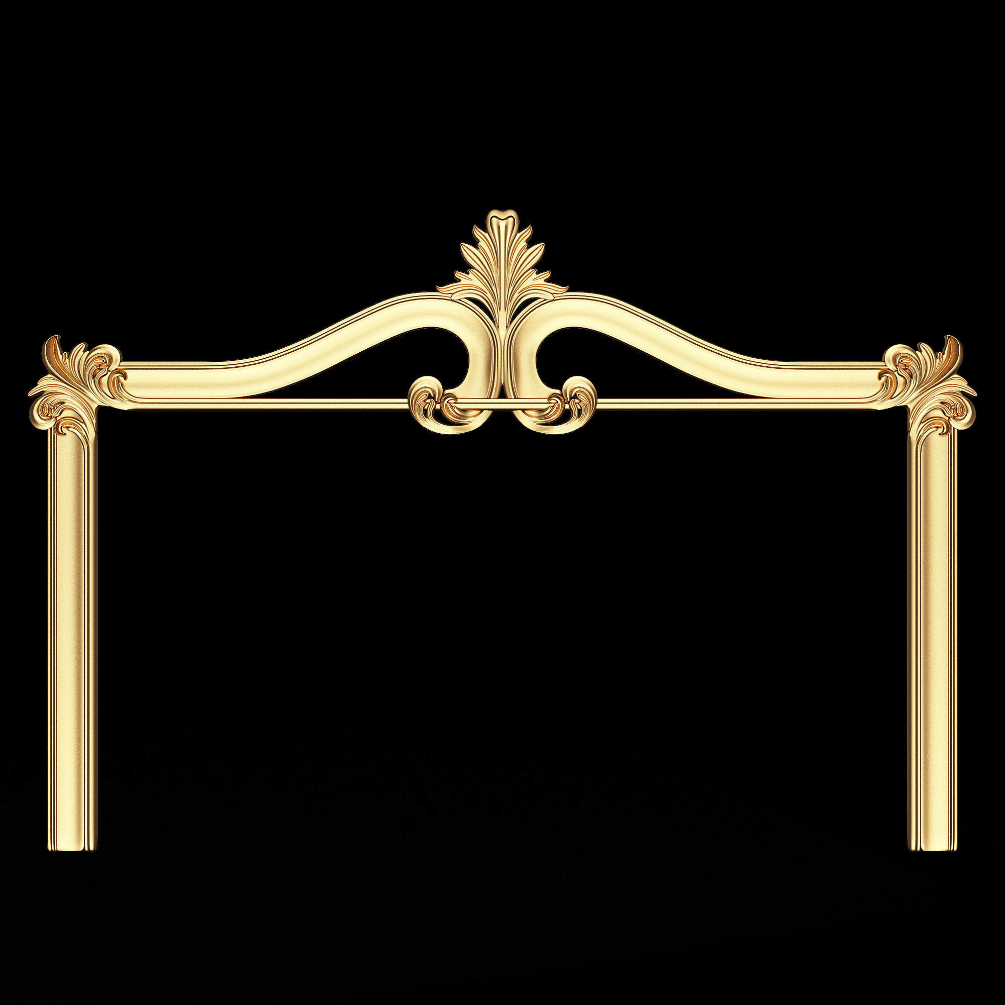 Carved Headboard Collection Low-poly 3D model_13
