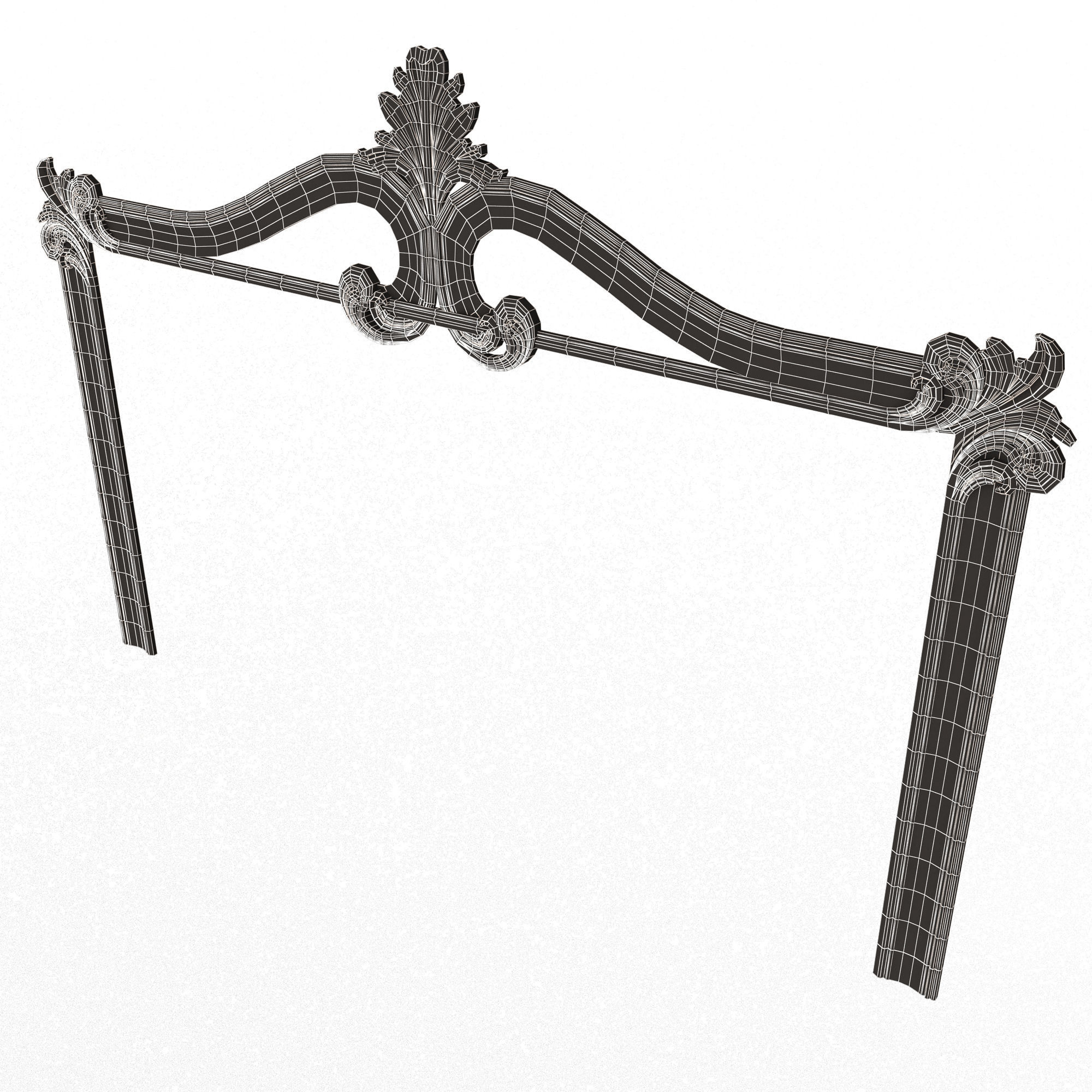 Carved Headboard Collection Low-poly 3D model_32