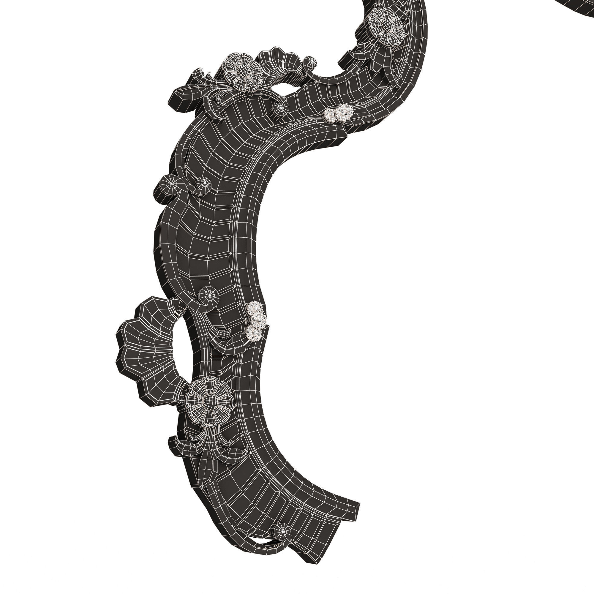 Carved Headboard Collection Low-poly 3D model_27