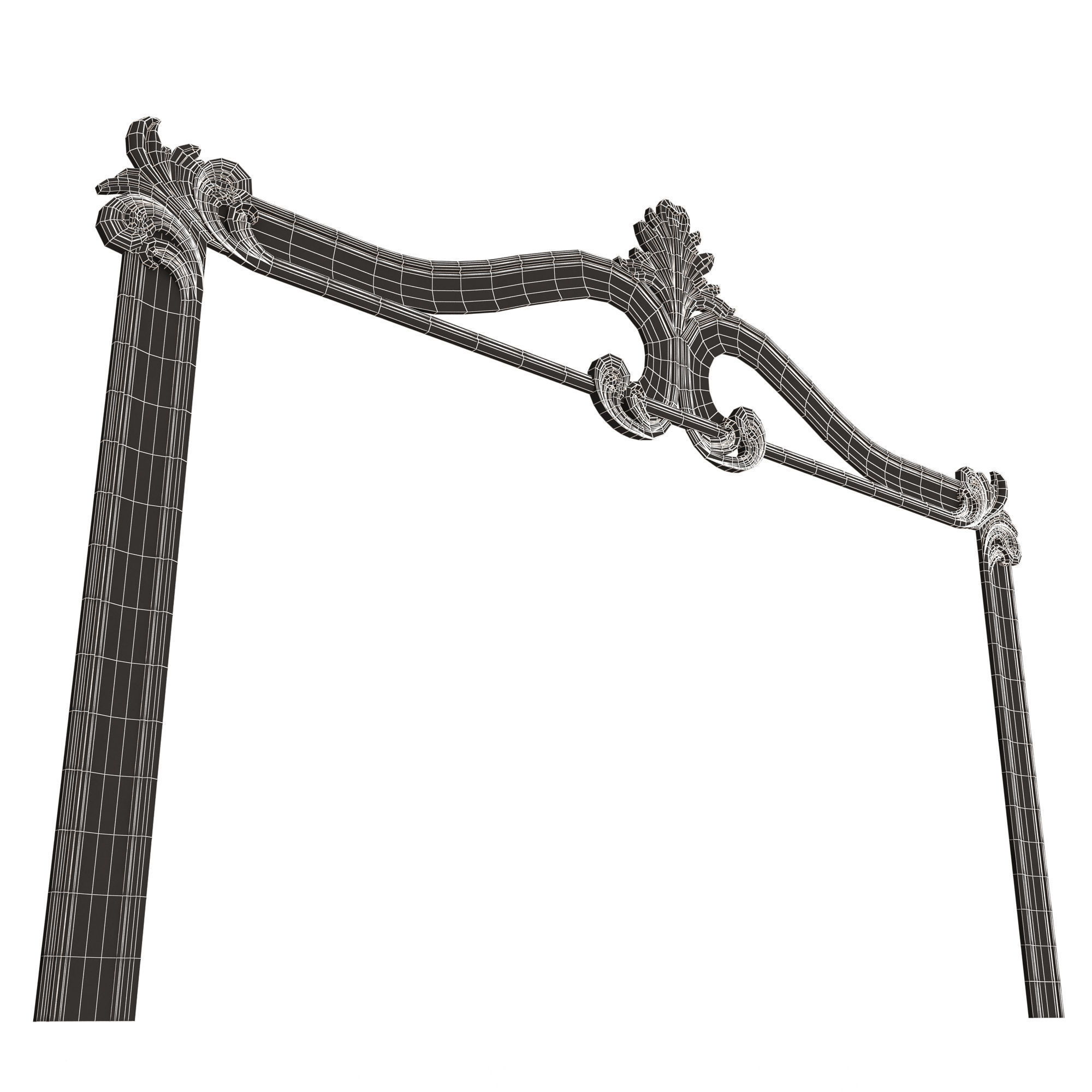 Carved Headboard Collection Low-poly 3D model_33