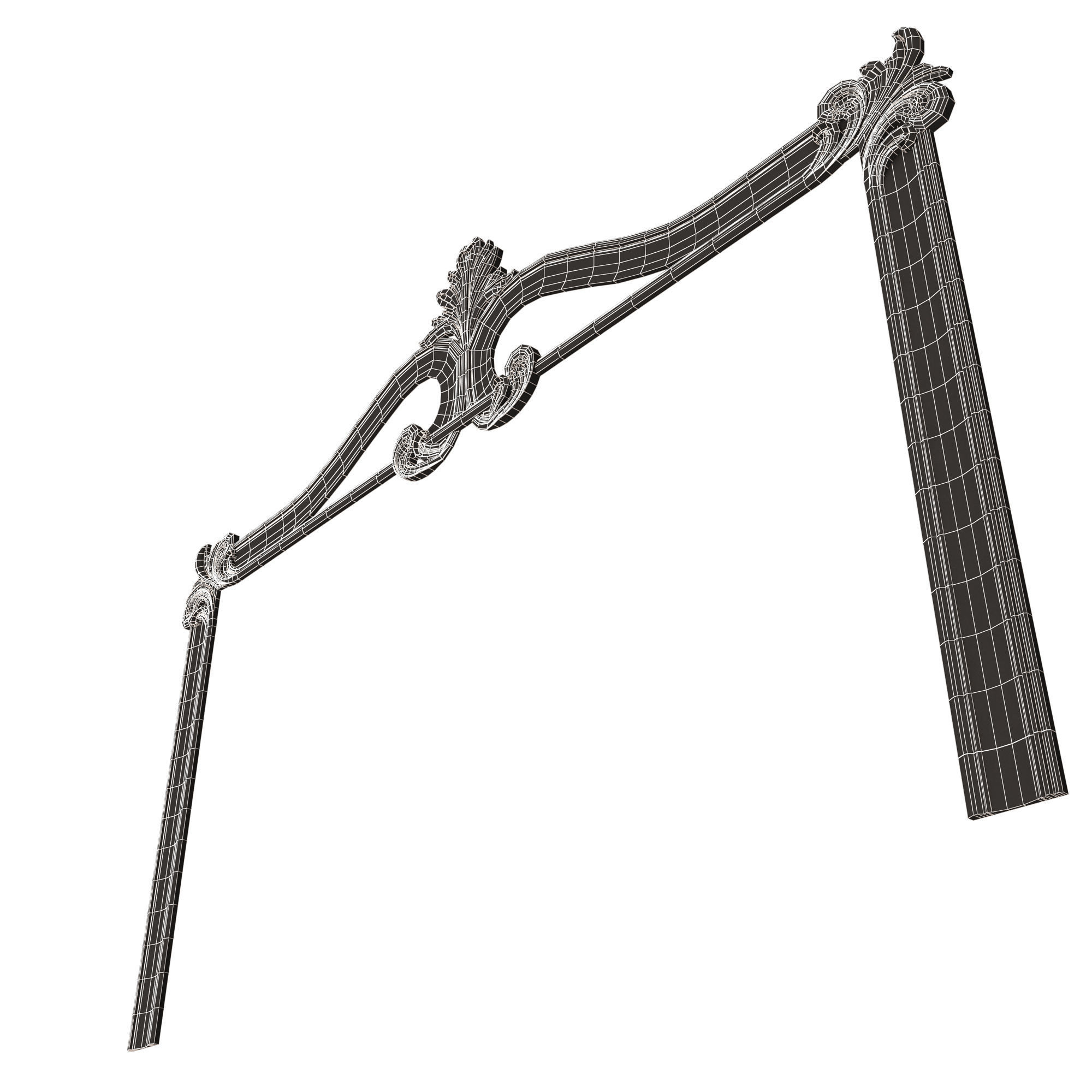 Carved Headboard Collection Low-poly 3D model_34